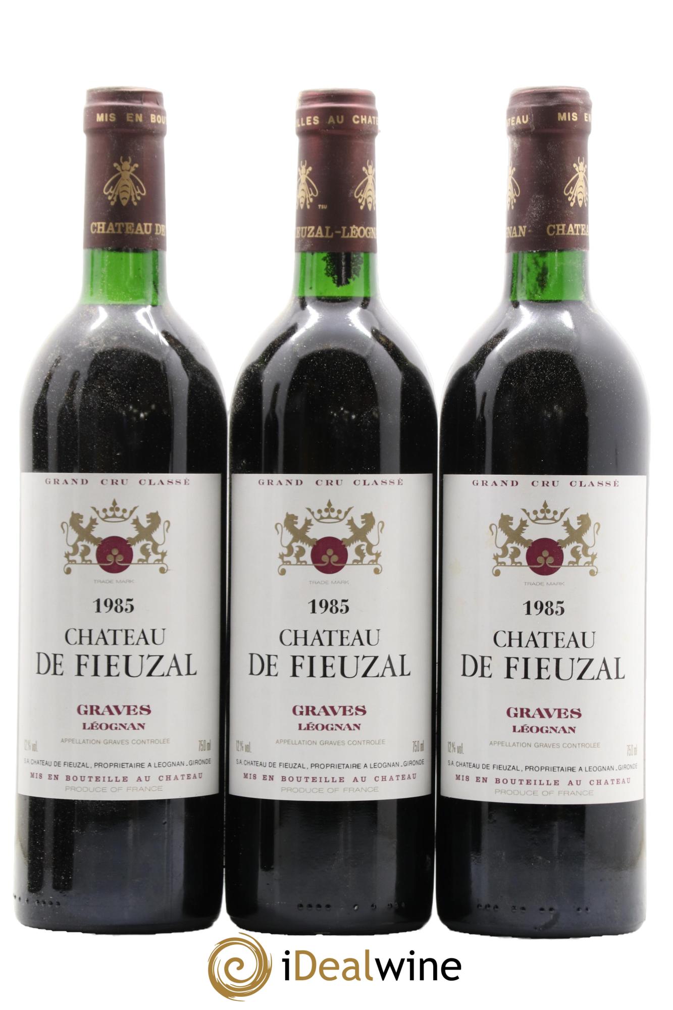 Château de Fieuzal Cru Classé de Graves 1985 - Lot de 3 bouteilles - 0