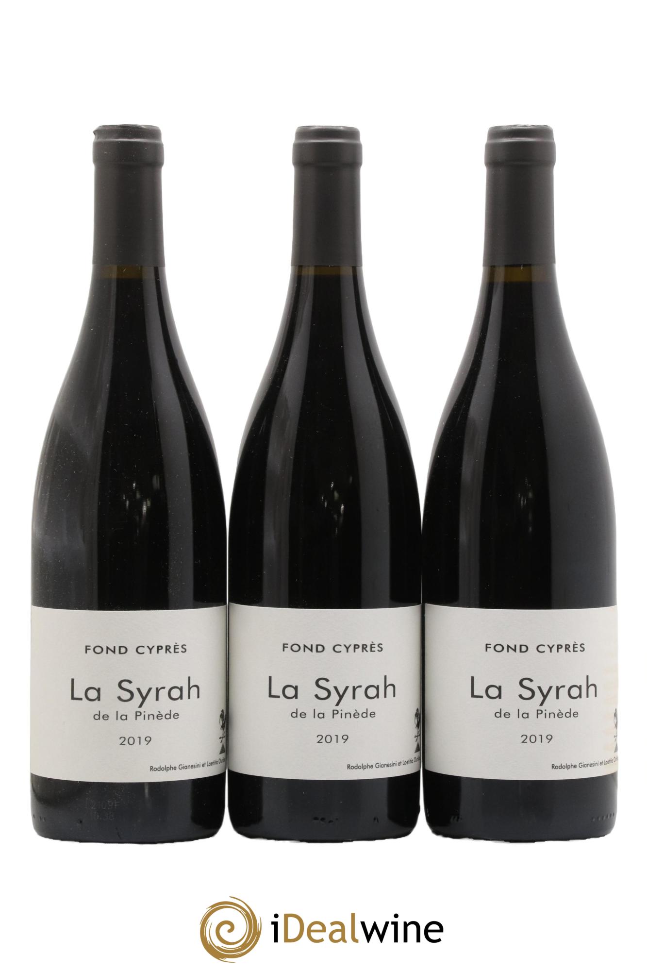 Vin de France Syrah de la Pinède Domaine Fond Cyprès 2019 - Lot de 3 bouteilles - 0