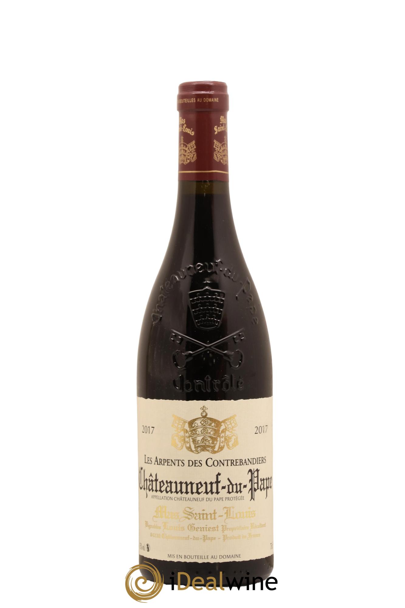 Châteauneuf-du-Pape Les Arpents des Contrebandiers Mas Saint-Louis 2017 - Lot de 1 bouteille - 0