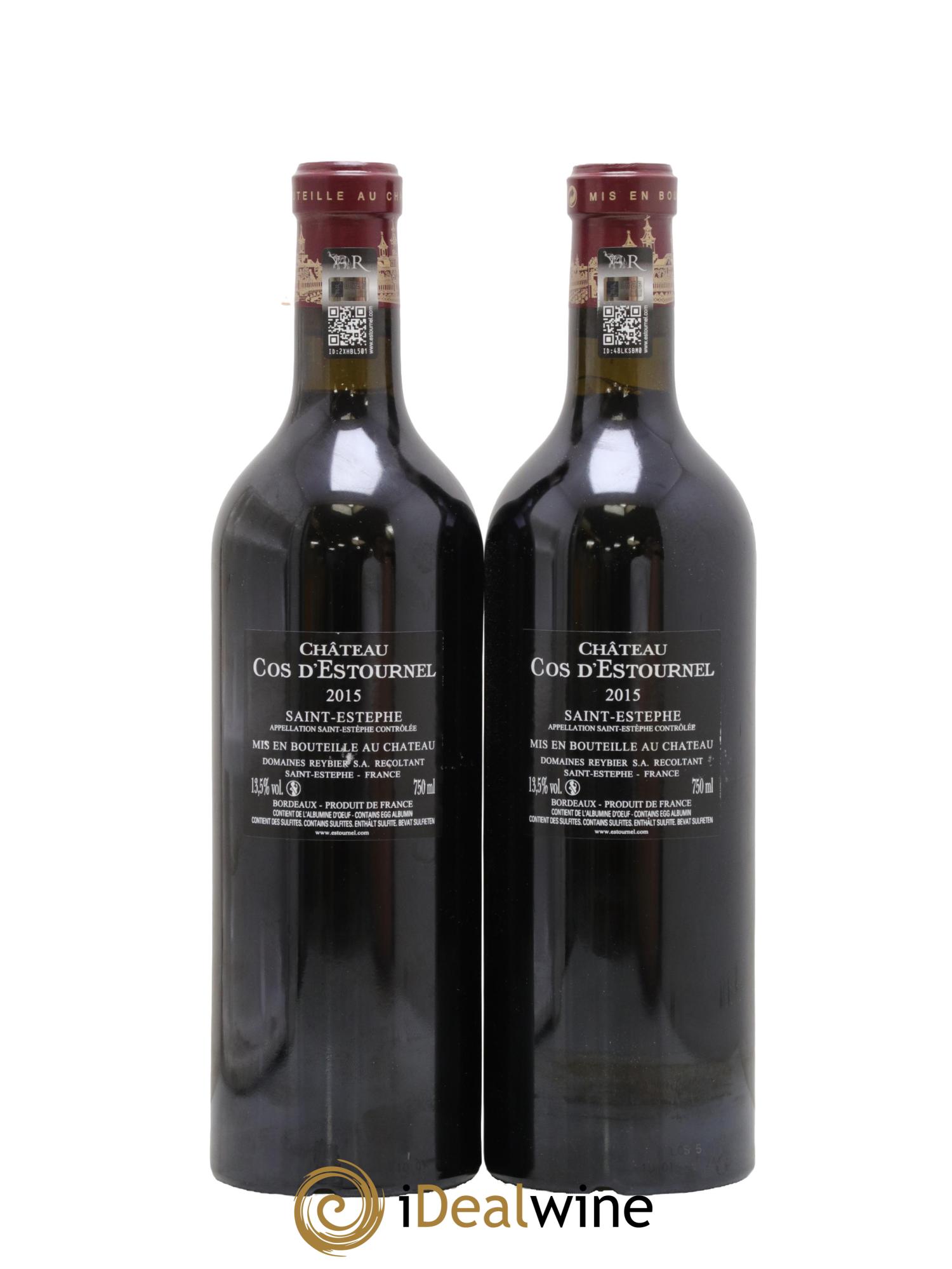 Cos d'Estournel 2ème Grand Cru Classé 2015 - Lotto di 2 bottiglie - 1