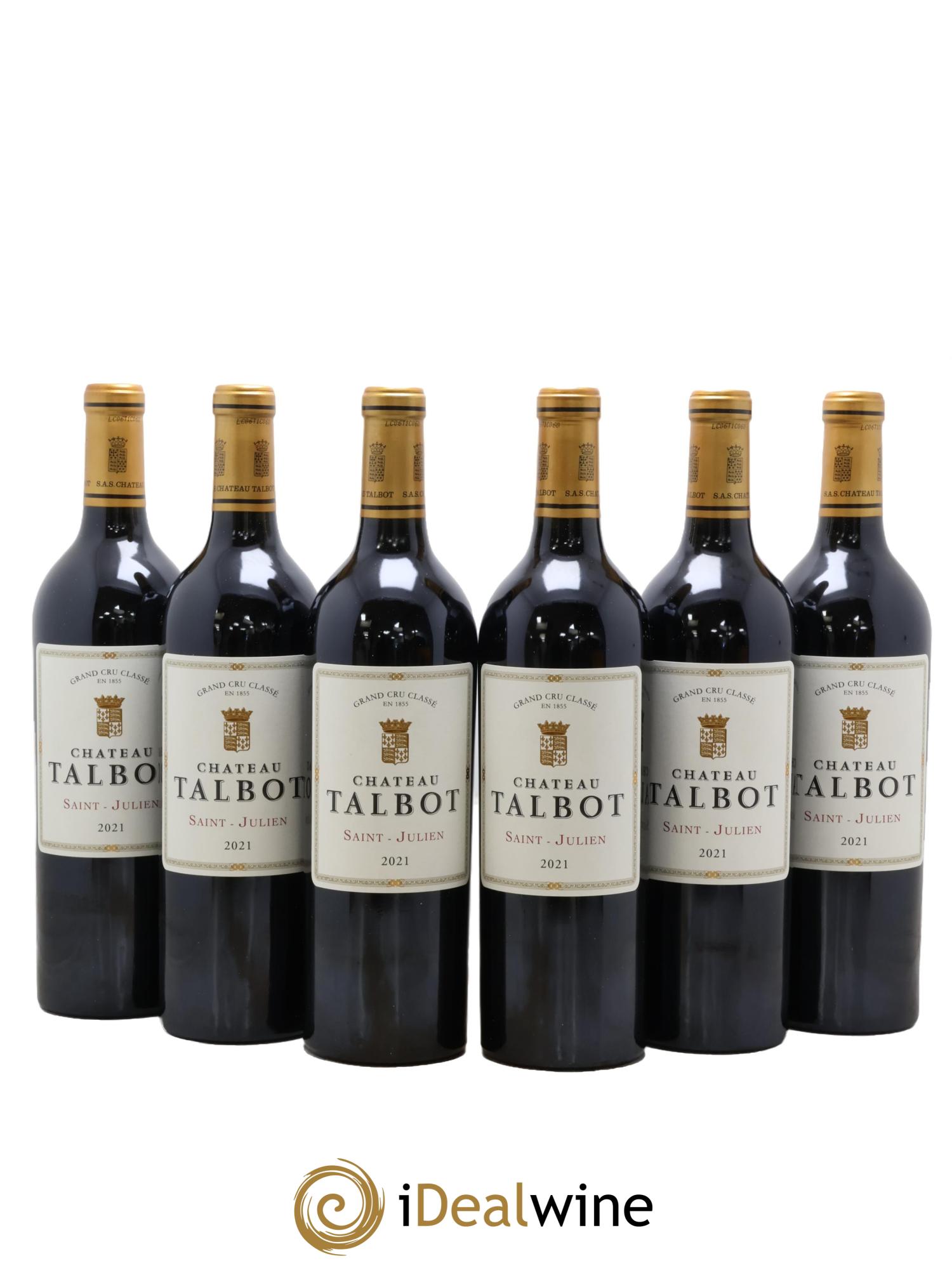 Château Talbot 4ème Grand Cru Classé 2021 - Lot de 6 bouteilles - 0