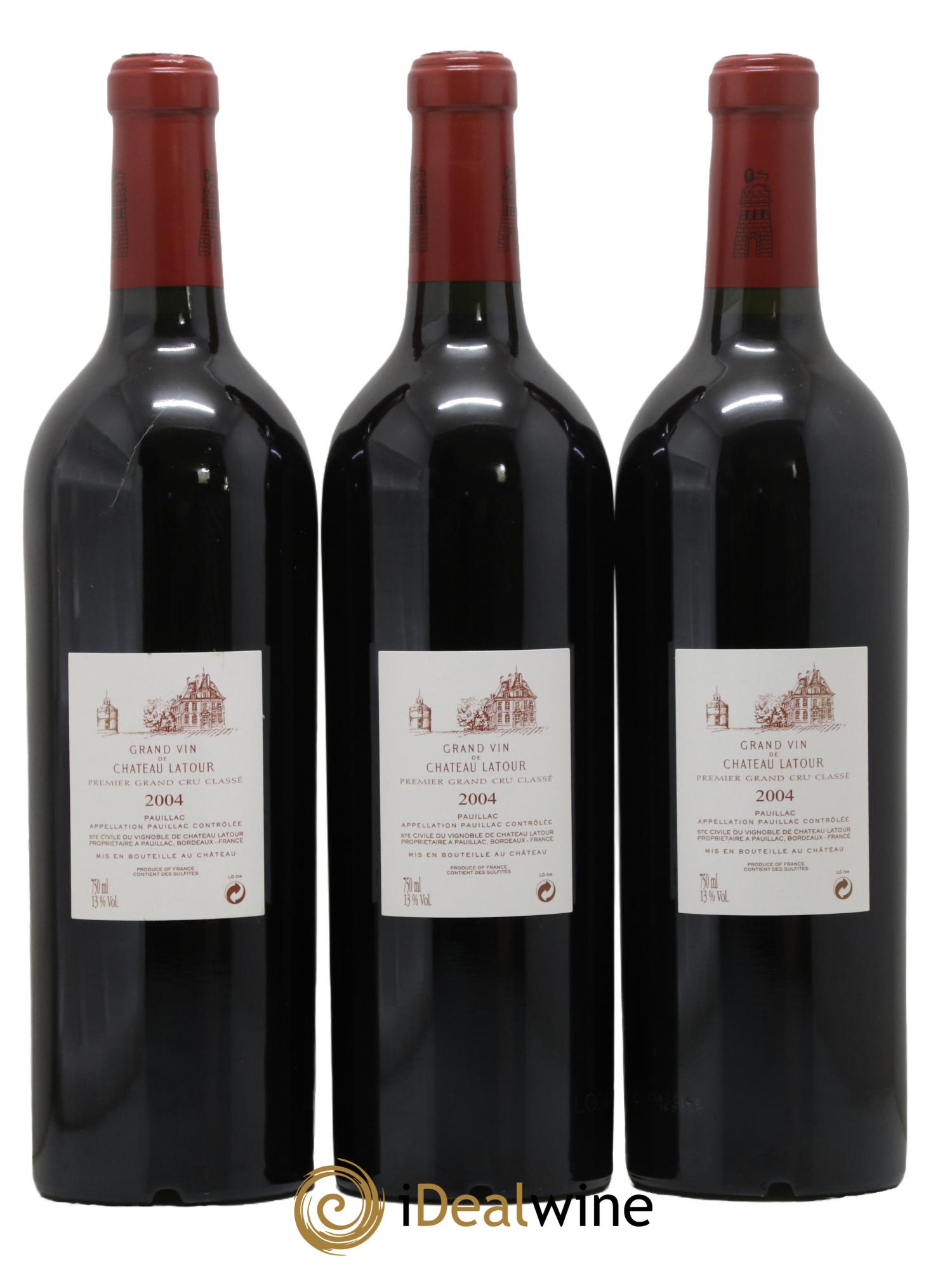 Château Latour 1er Grand Cru Classé 2004 - Lot of 3 bottles - 1
