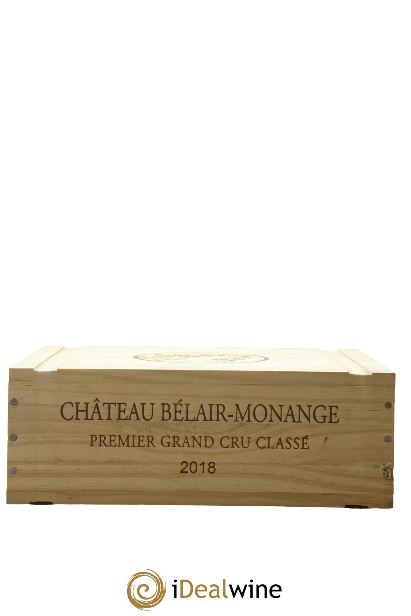 Château Belair (Belair-Monange) 1er Grand Cru Classé B 2018 - Lot of 3 bottles - 2