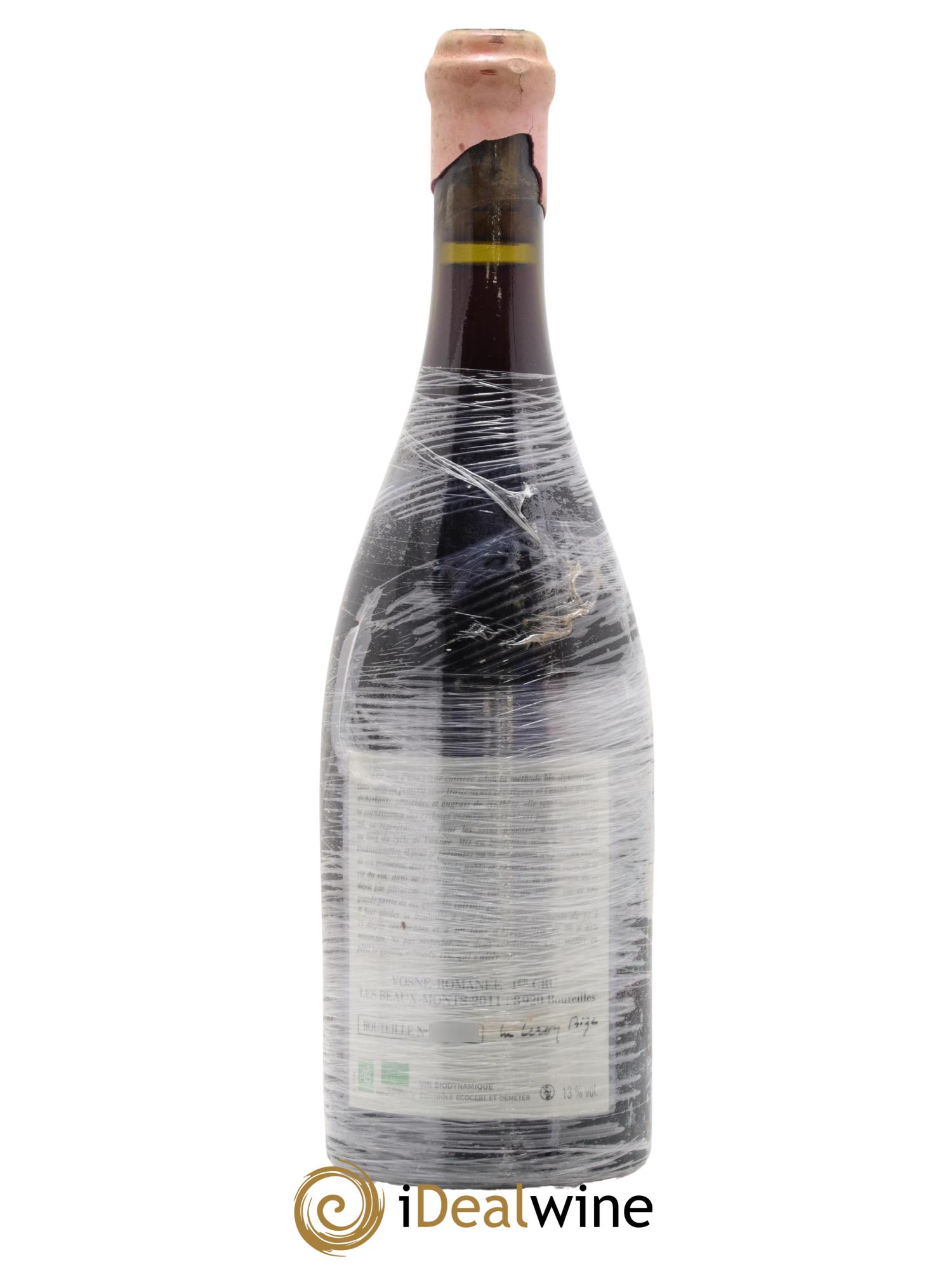 Vosne-Romanée 1er Cru Les Beaux-Monts Leroy (Domaine) 2011 - Lotto di 1 bottiglia - 1
