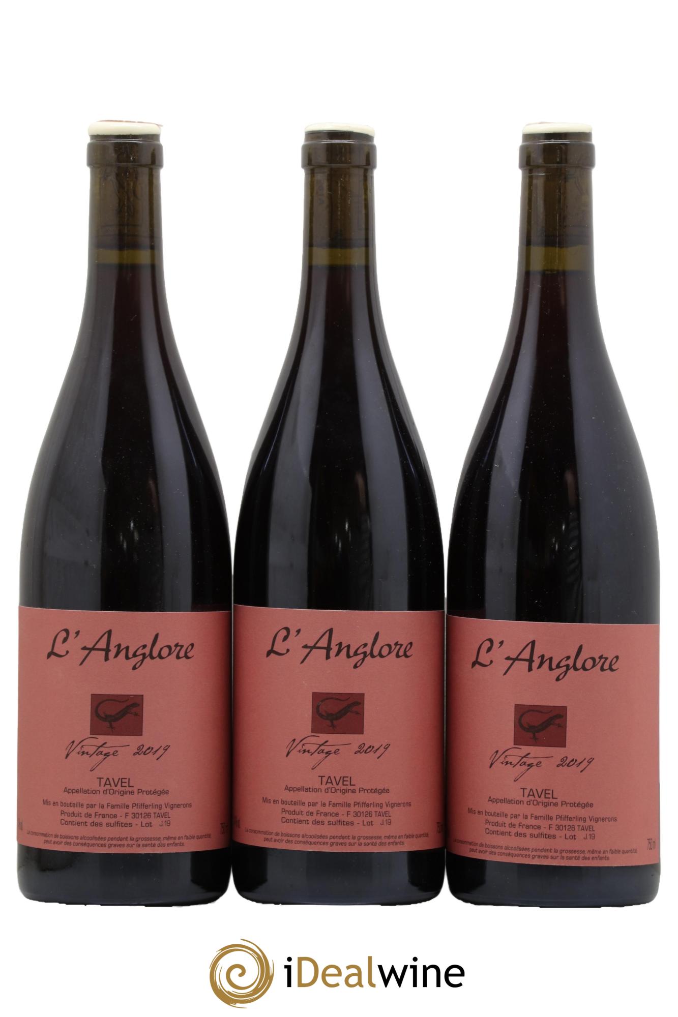 Tavel Vintage L'Anglore 2019 - Lot de 3 bouteilles - 0