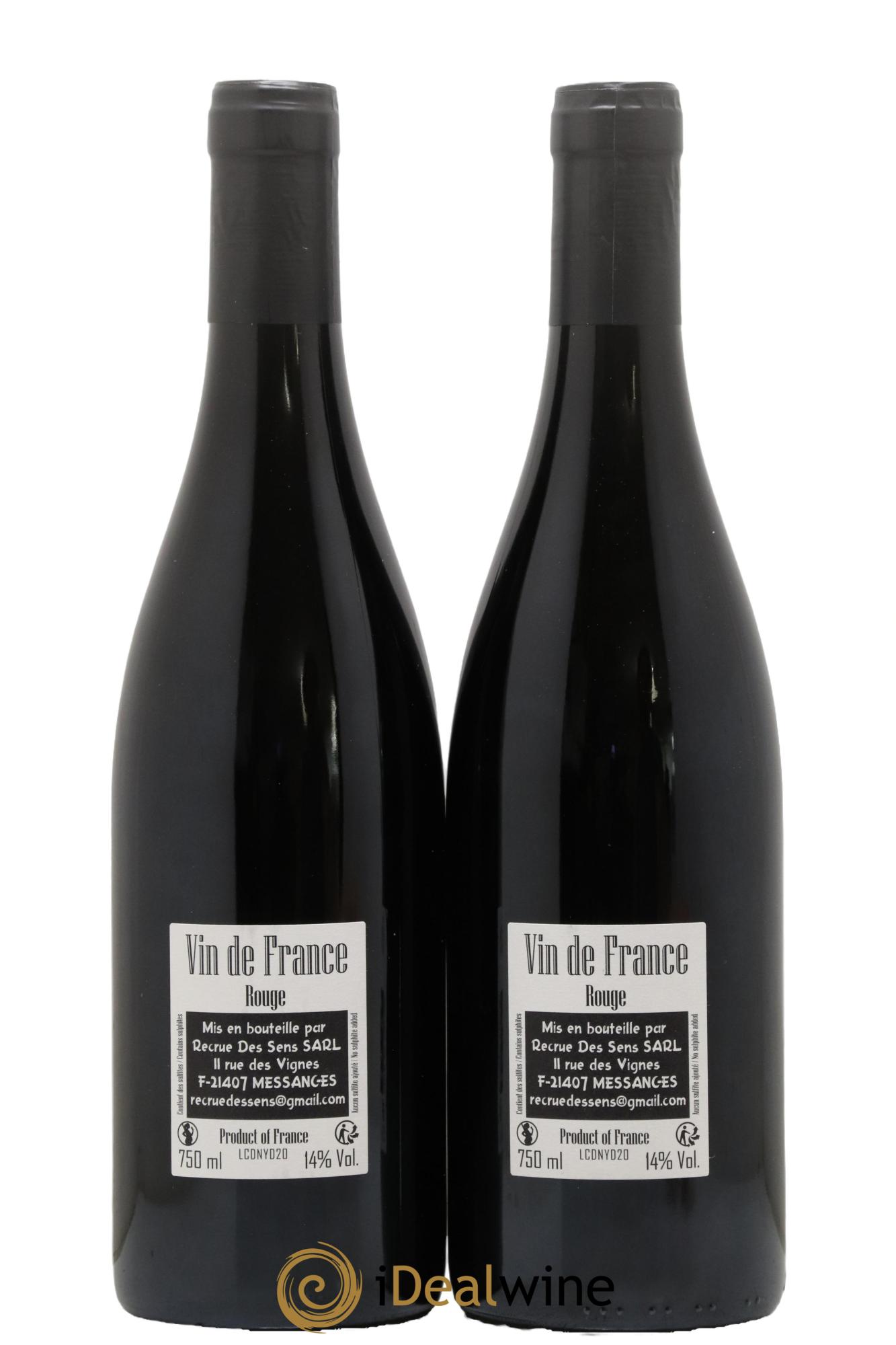 Vin de France CDN Yann Durieux - Recrue des Sens 2020 - Lotto di 2 bottiglie - 1