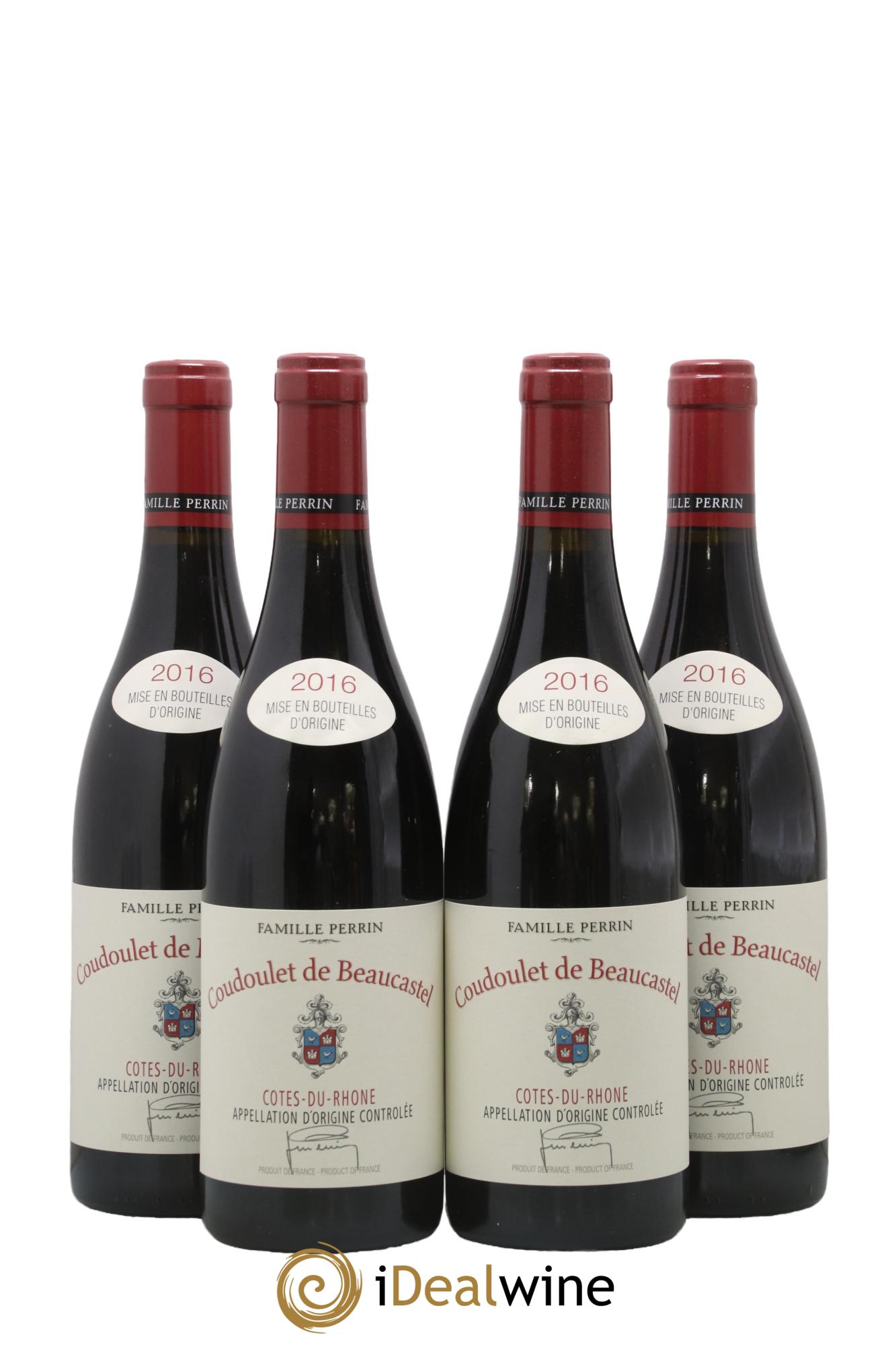 Côtes-du-Rhône Coudoulet de Beaucastel Famille Perrin 2016 - Lot de 4 bouteilles - 0