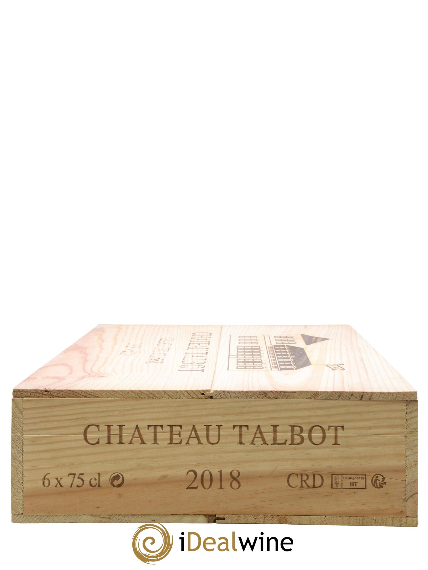 Château Talbot 4ème Grand Cru Classé 2018 - Lot of 6 bottles - 1