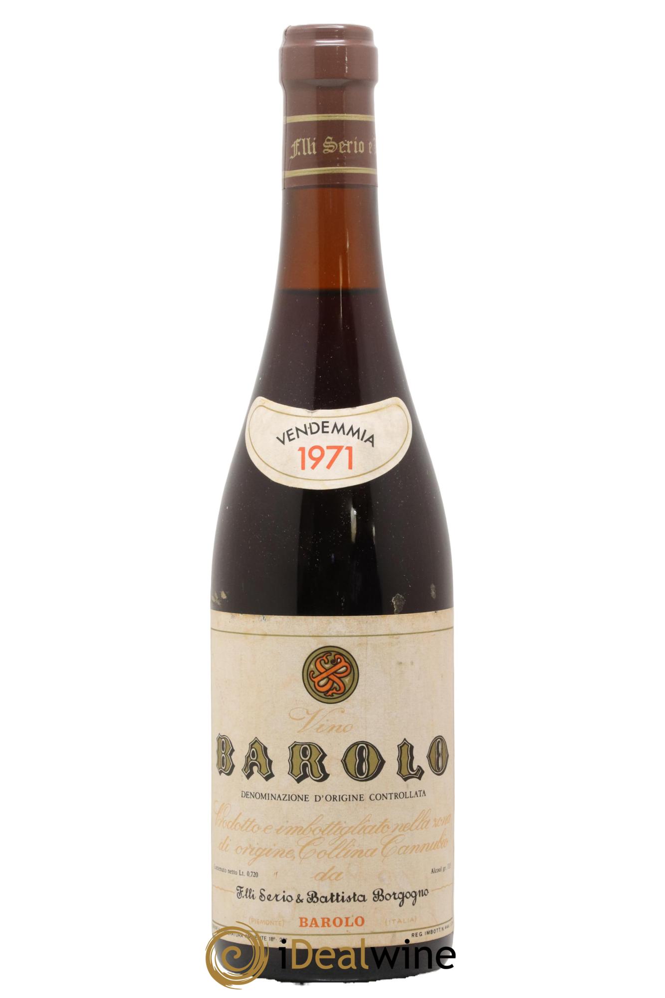 Barolo Serio e Battista Borgogno 1971 - Lot de 1 bouteille - 0