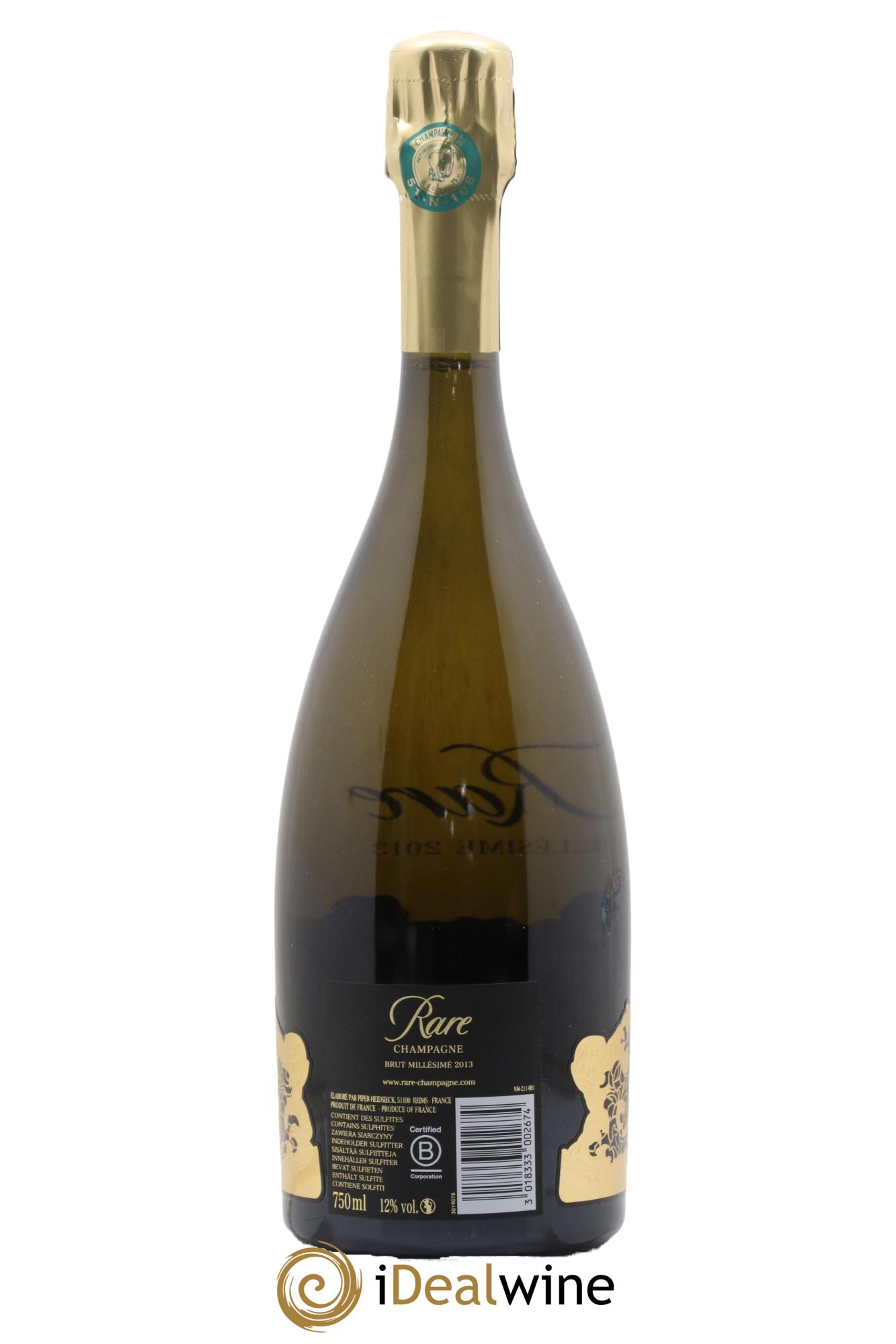 Rare Piper Heidsieck 2013 - Lot de 1 bouteille - 1