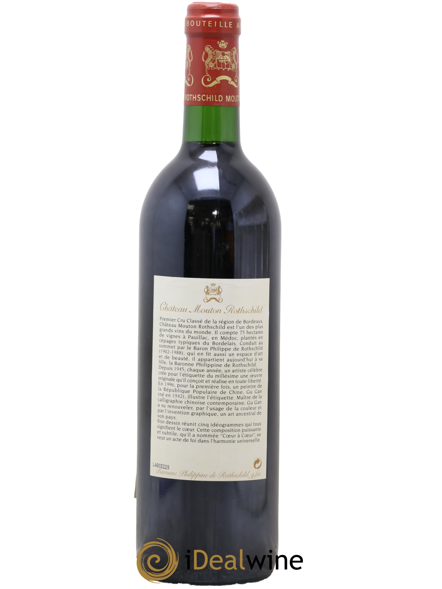 Château Mouton Rothschild 1er Grand Cru Classé 1996 - Lotto di 1 bottiglia - 1