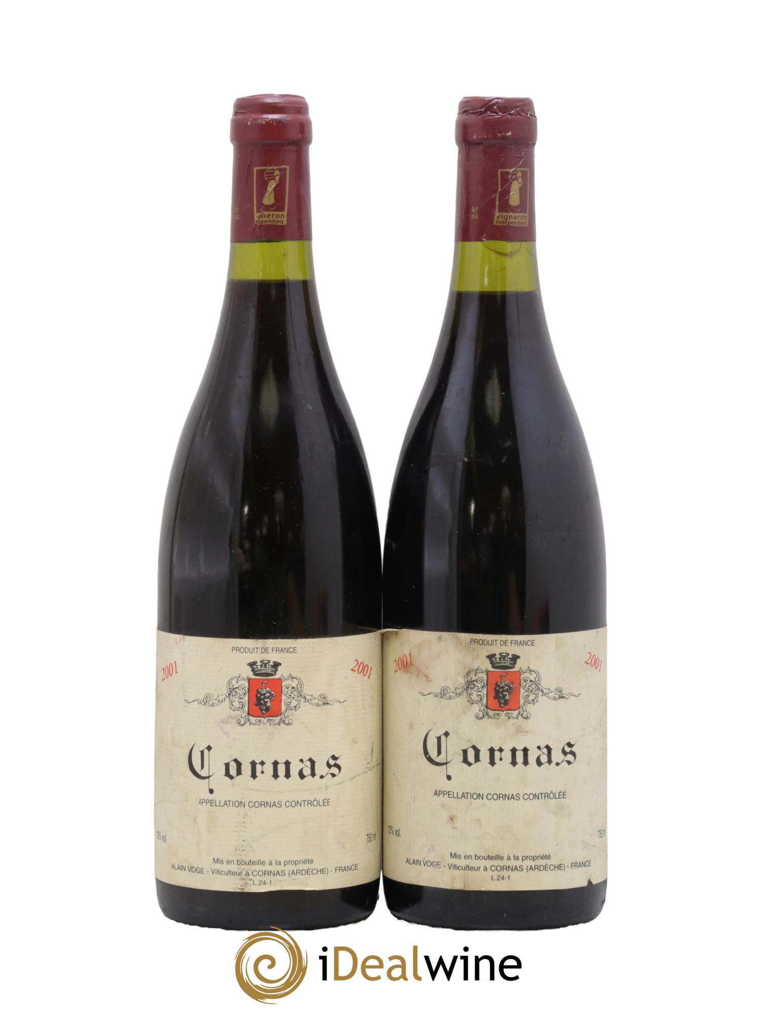 Cornas Alain Voge (Domaine) 2001 - Lot de 2 bouteilles - 0