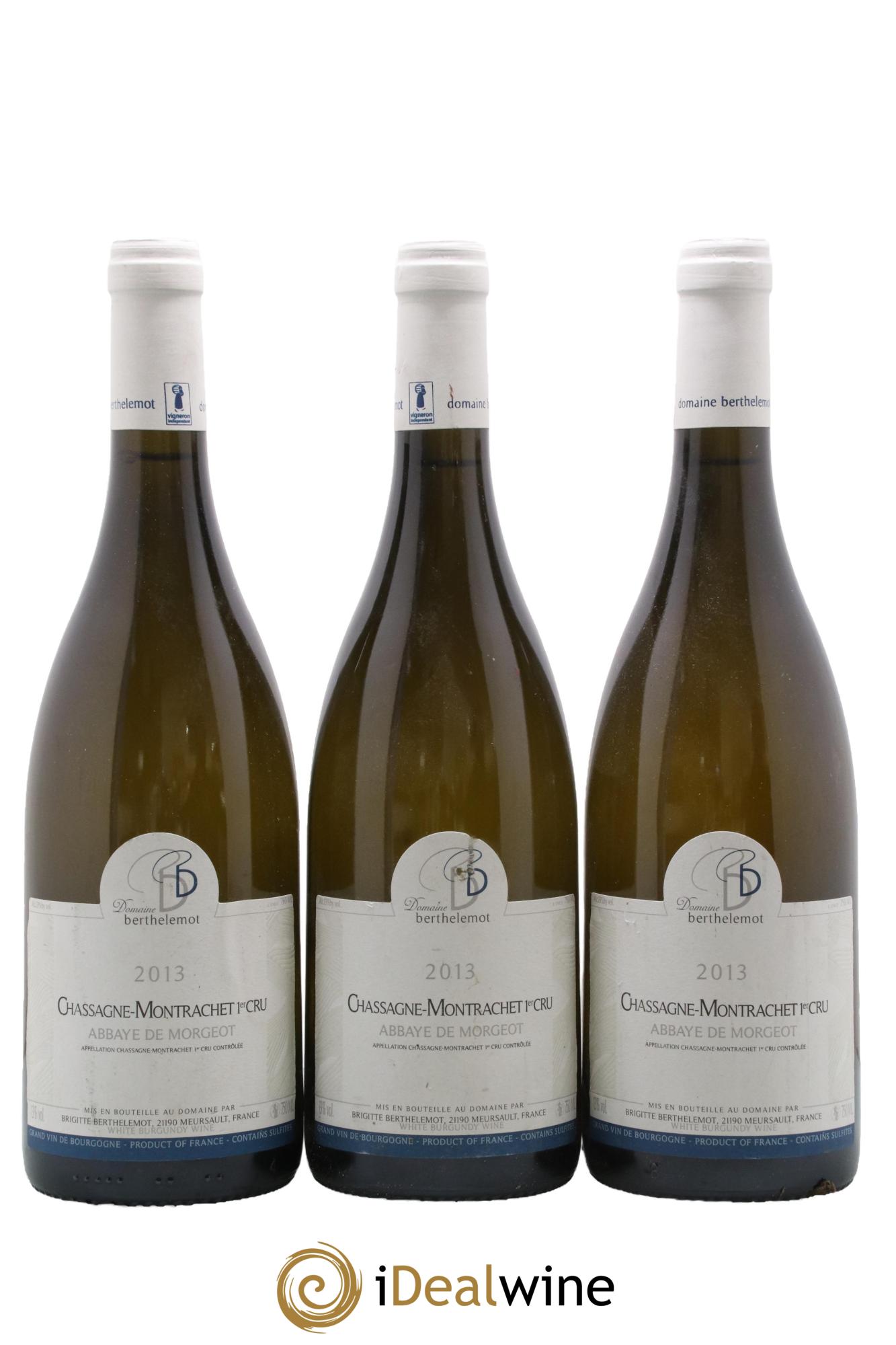 Chassagne-Montrachet 1er Cru Abbaye de Morgeot Berthelemot 2013 - Lot de 3 bouteilles - 0