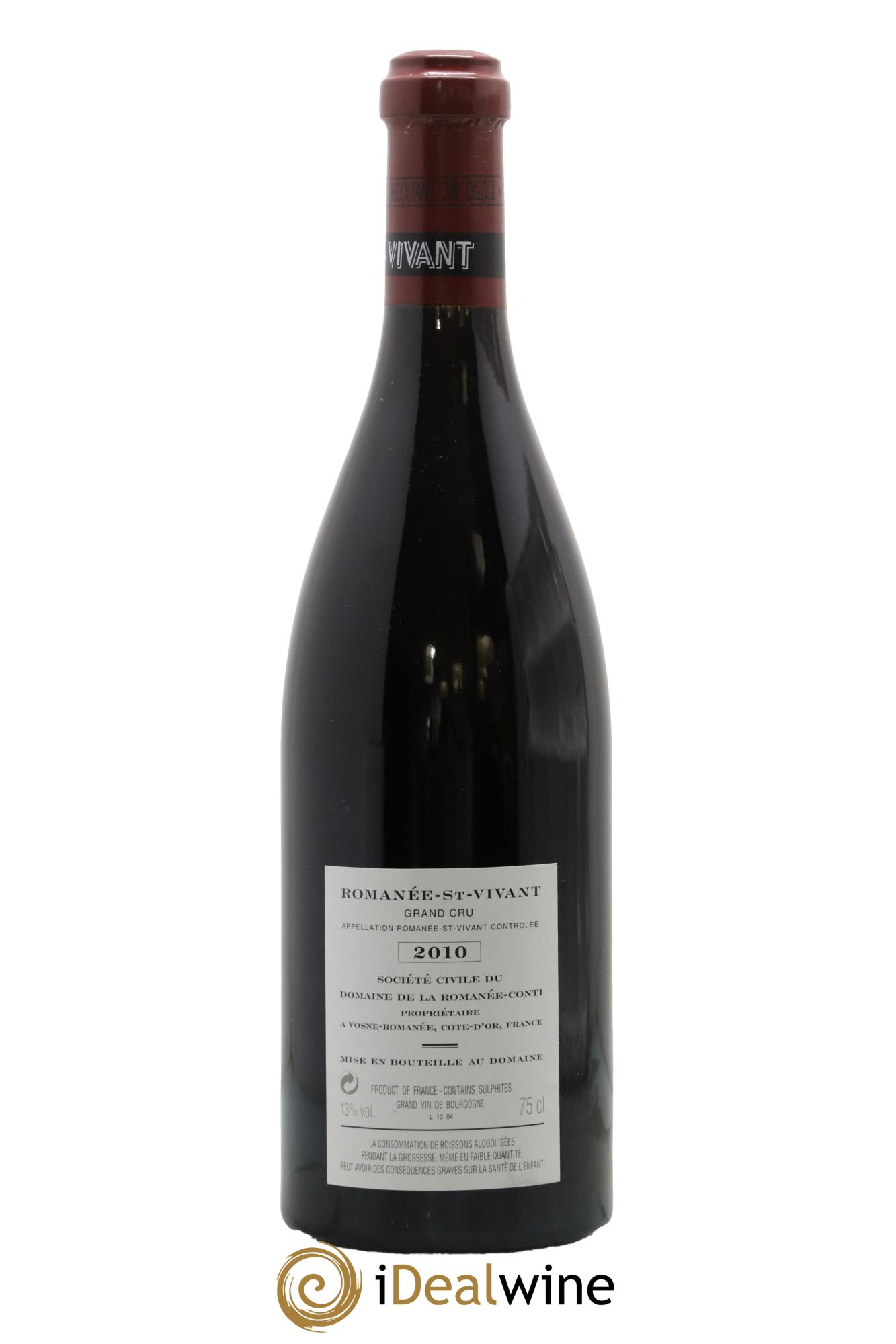 Romanée-Saint-Vivant Grand Cru Domaine de la Romanée-Conti 2010 - Lotto di 1 bottiglia - 1