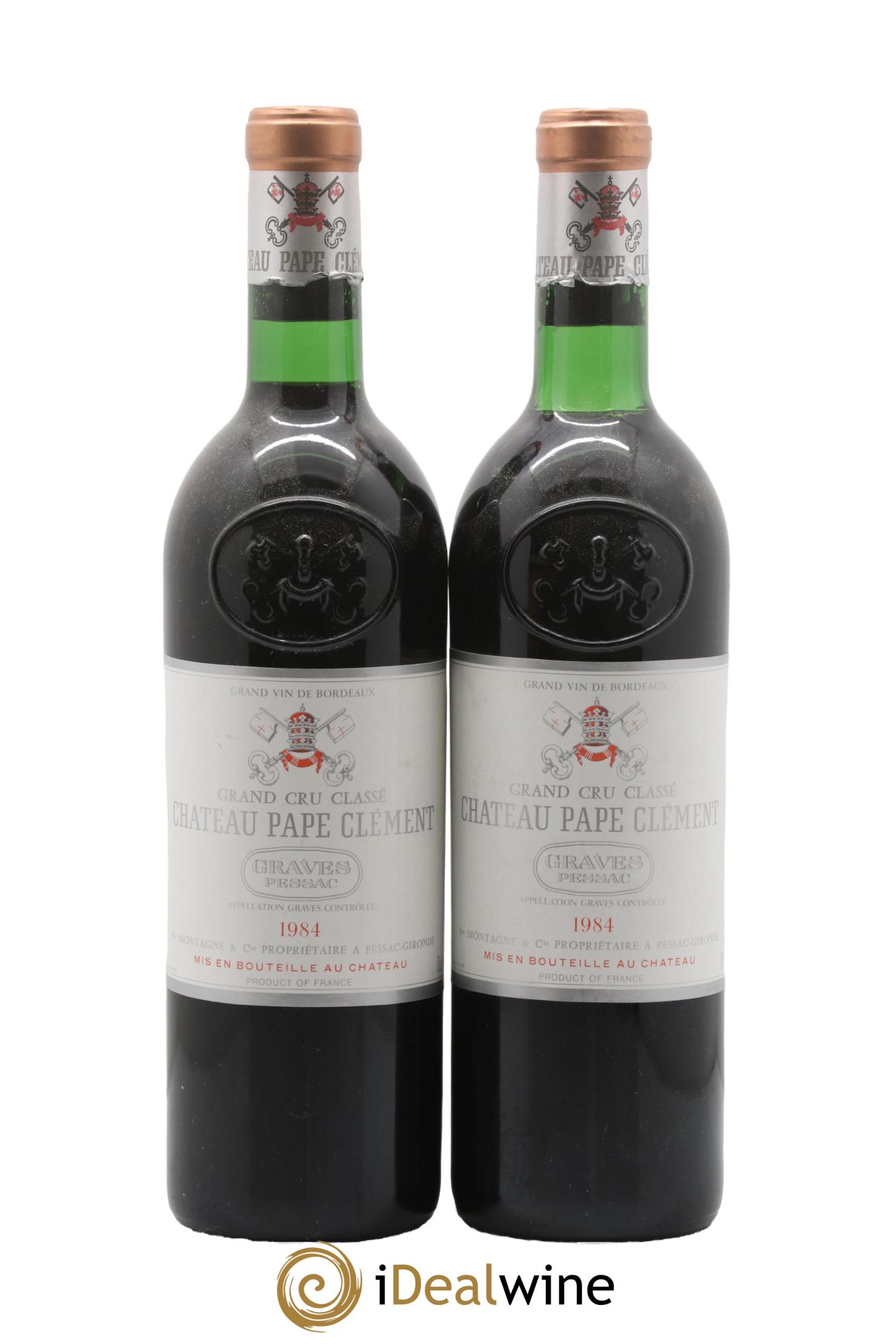 Château Pape Clément Cru Classé de Graves 1984 - Lot de 2 bouteilles - 0