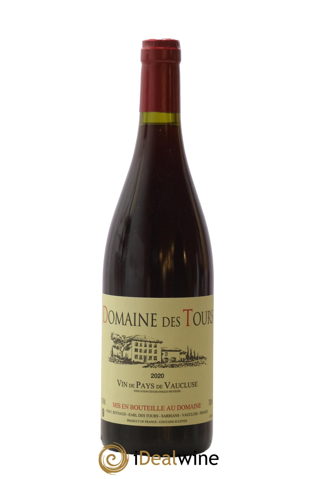 IGP Vaucluse (Vin de Pays de Vaucluse) Domaine des Tours Emmanuel Reynaud 2020 - Lot de 1 bouteille - 0