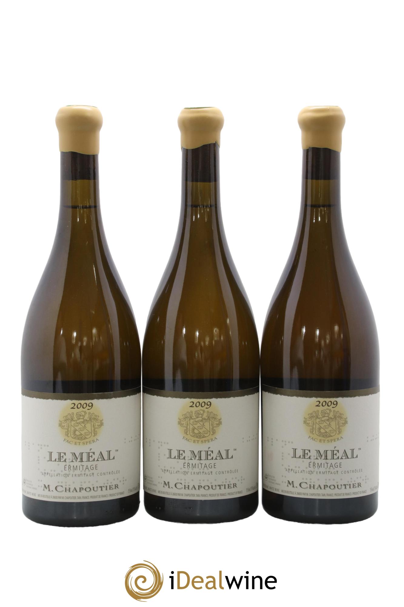 Hermitage Ermitage Le Méal Chapoutier 2009 - Lot of 3 bottles - 0