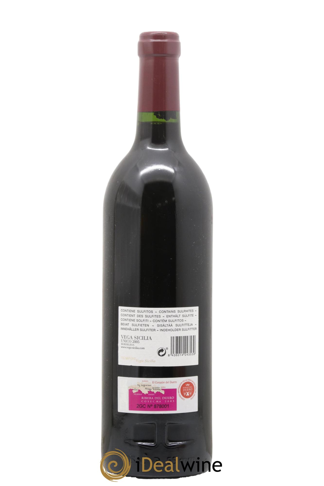 Ribera Del Duero DO Vega Sicilia Unico Famille Alvarez 2005 - Posten von 1 Flasche - 1