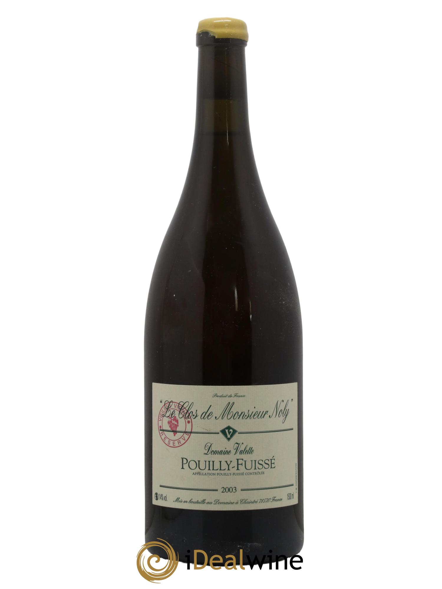 Pouilly-Fuissé Clos de Monsieur Noly Valette (Domaine) 2003 - Lot de 1 magnum - 0