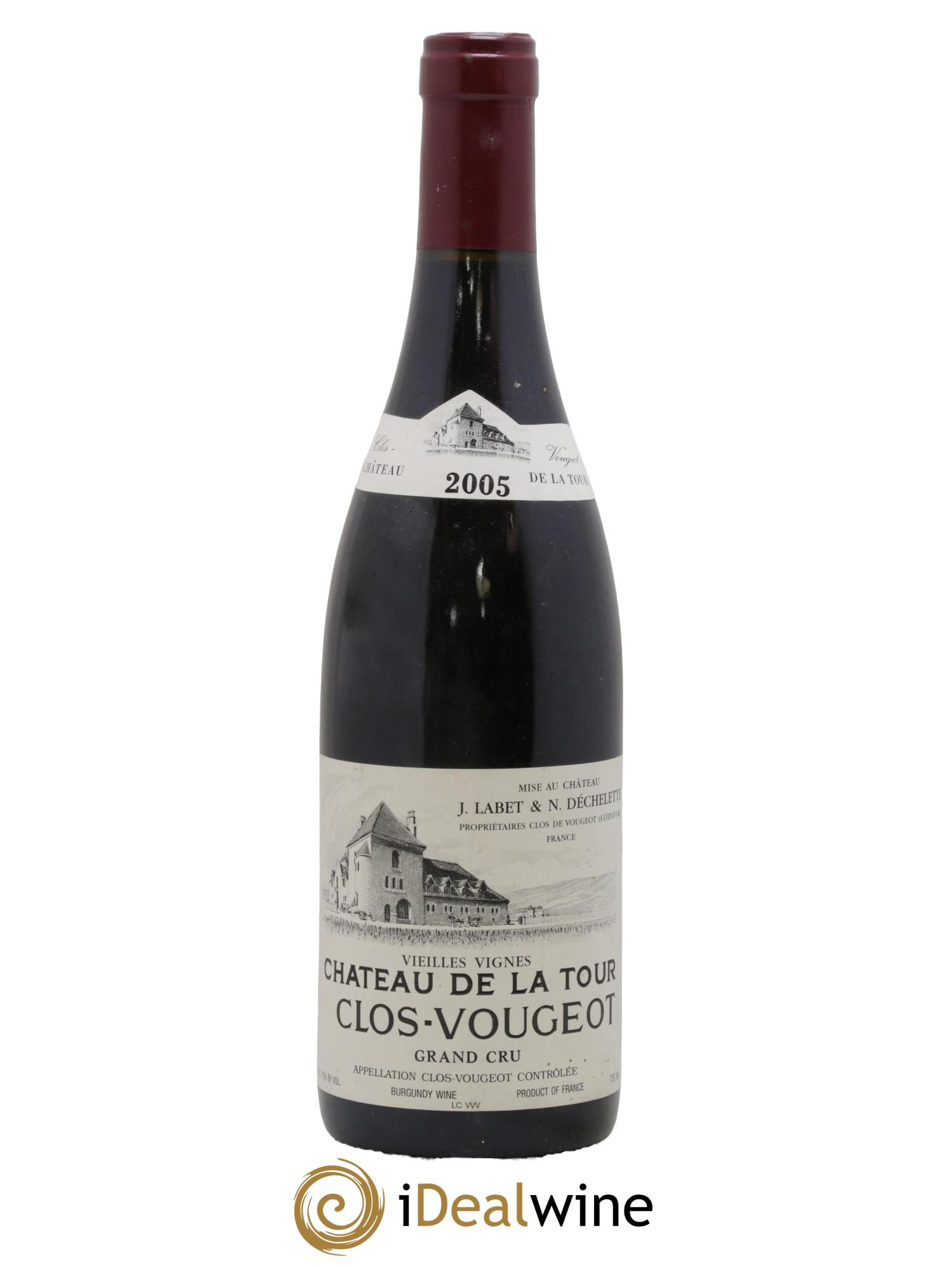 Clos de Vougeot Grand Cru Vieilles Vignes Château de La Tour 2005 - Lot de 1 bouteille - 0