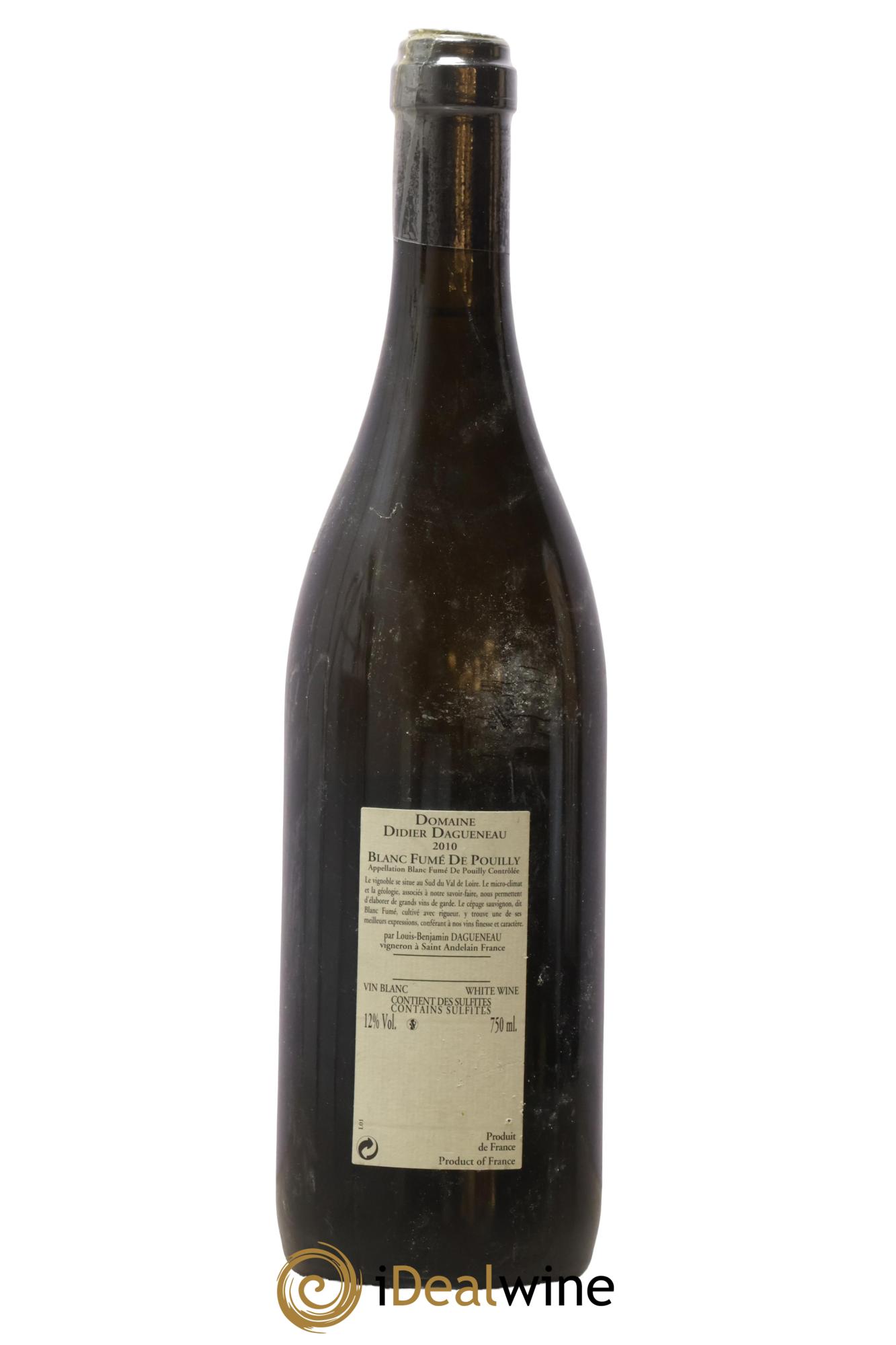 Pouilly-Fumé Blanc Fumé de Pouilly Dagueneau (Domaine Didier - Louis-Benjamin) 2010 - Lotto di 1 bottiglia - 1