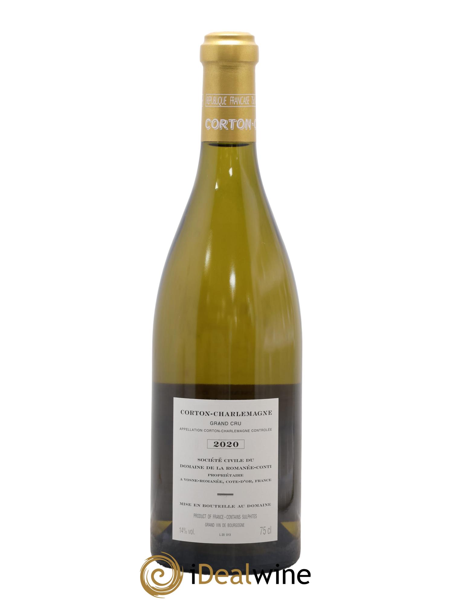 Corton-Charlemagne Grand Cru Domaine de la Romanée-Conti 2020 - Posten von 1 Flasche - 1