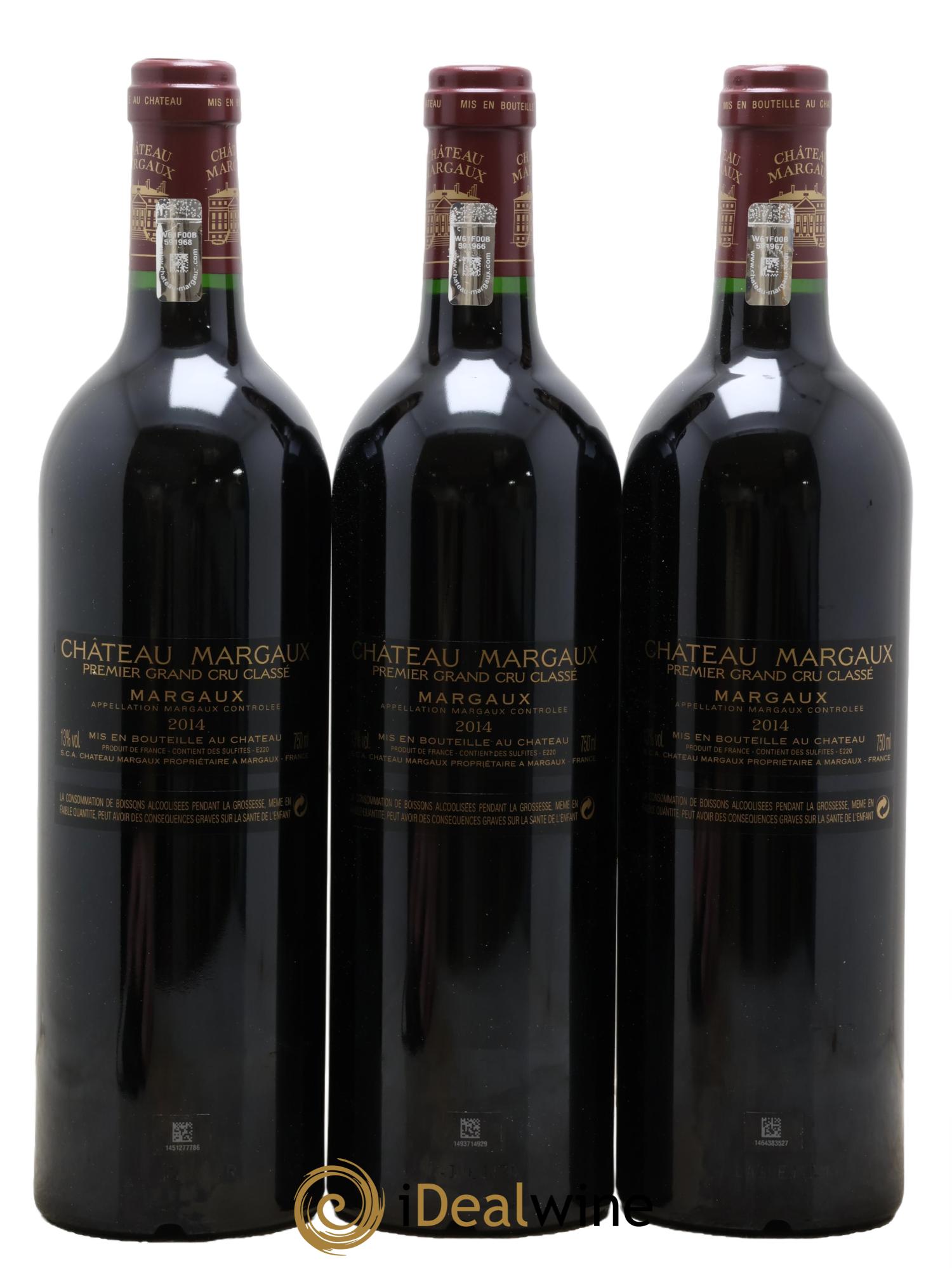 Château Margaux 1er Grand Cru Classé 2014 - Lotto di 3 bottiglie - 1