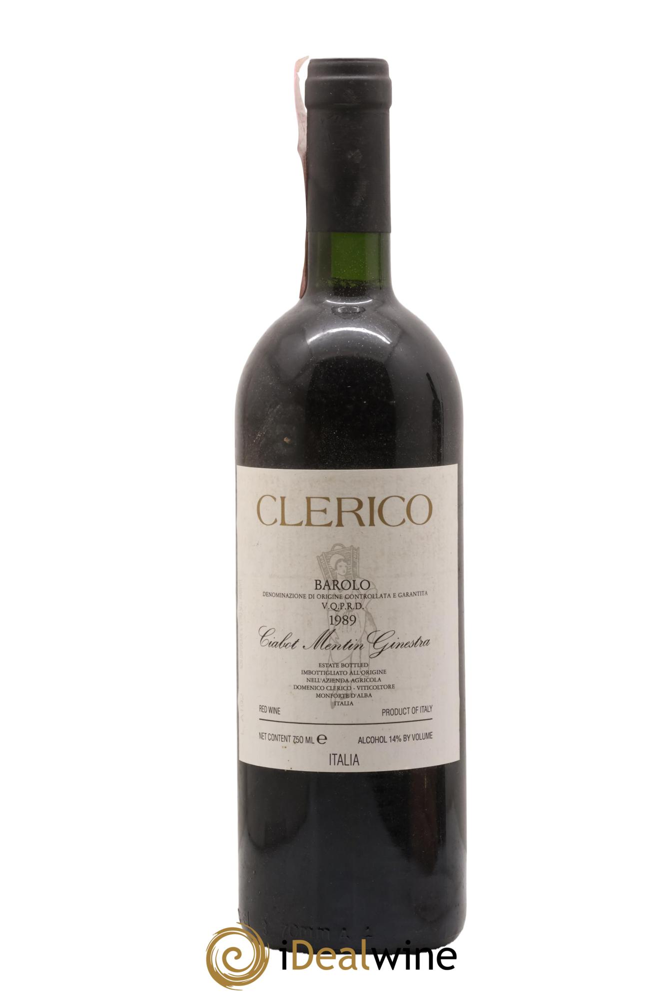Barolo DOCG Ciabot Mentin Ginestra Domenico Clerico 1989 - Lot de 1 bouteille - 0