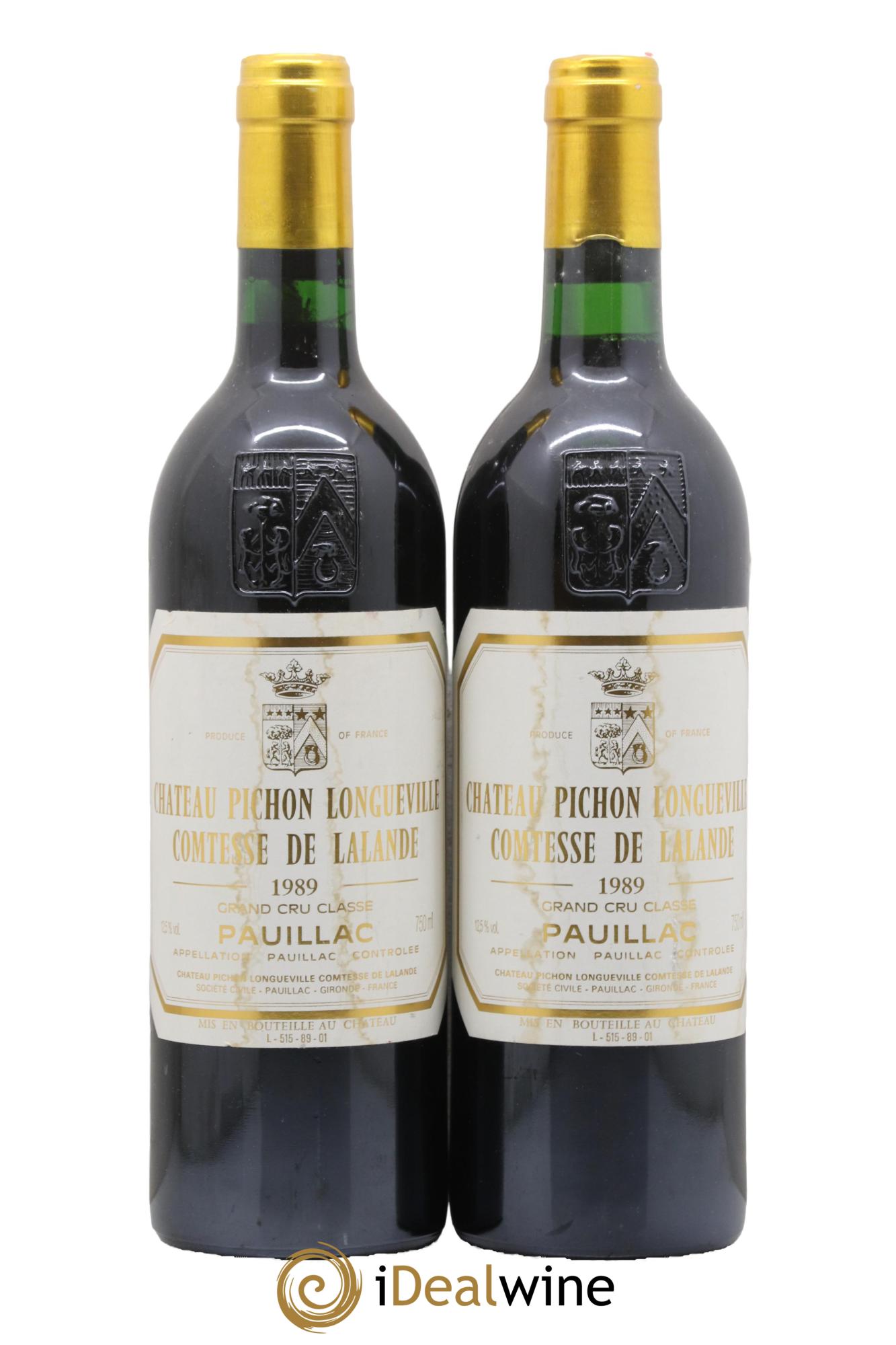 Château Pichon Longueville Comtesse de Lalande 2ème Grand Cru Classé 1989 - Lot of 2 bottles - 0