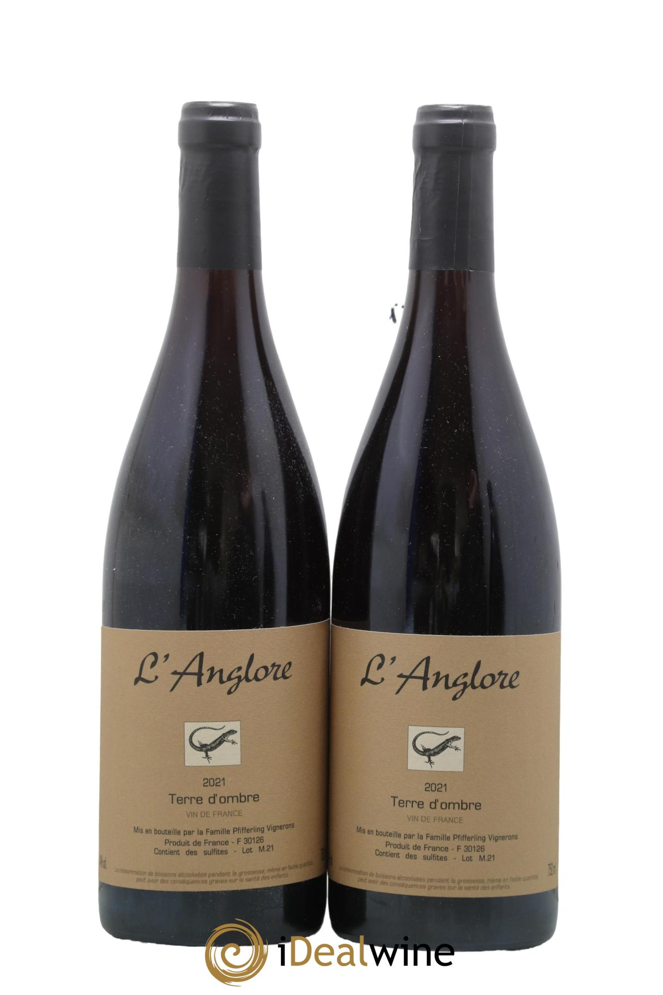 Vin de France Terre d'Ombre L'Anglore 2021 - Lot de 2 bouteilles - 0