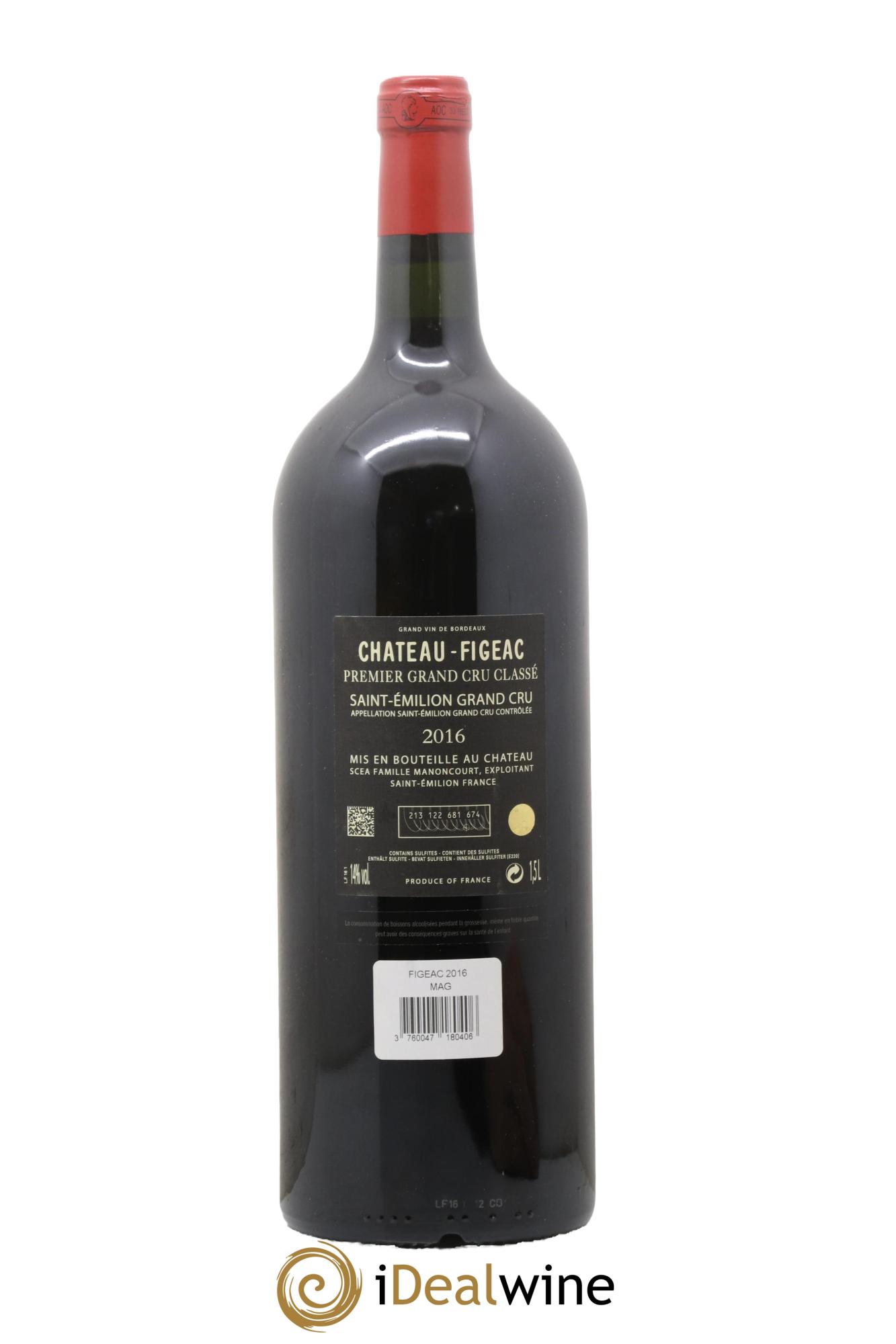 Château Figeac 1er Grand Cru Classé A 2016 - Lot de 1 magnum - 1