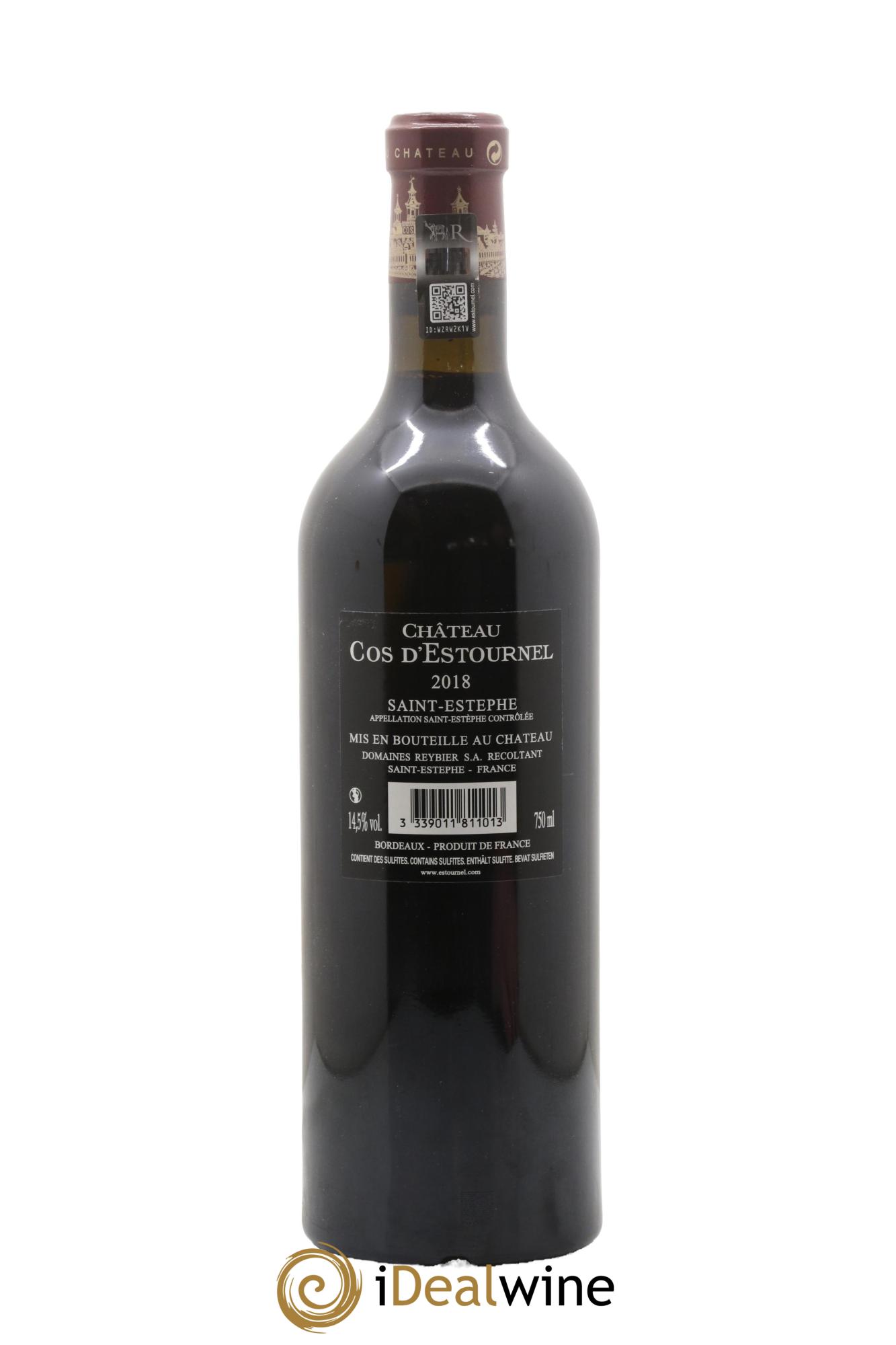 Cos d'Estournel 2ème Grand Cru Classé 2018 - Posten von 1 Flasche - 1