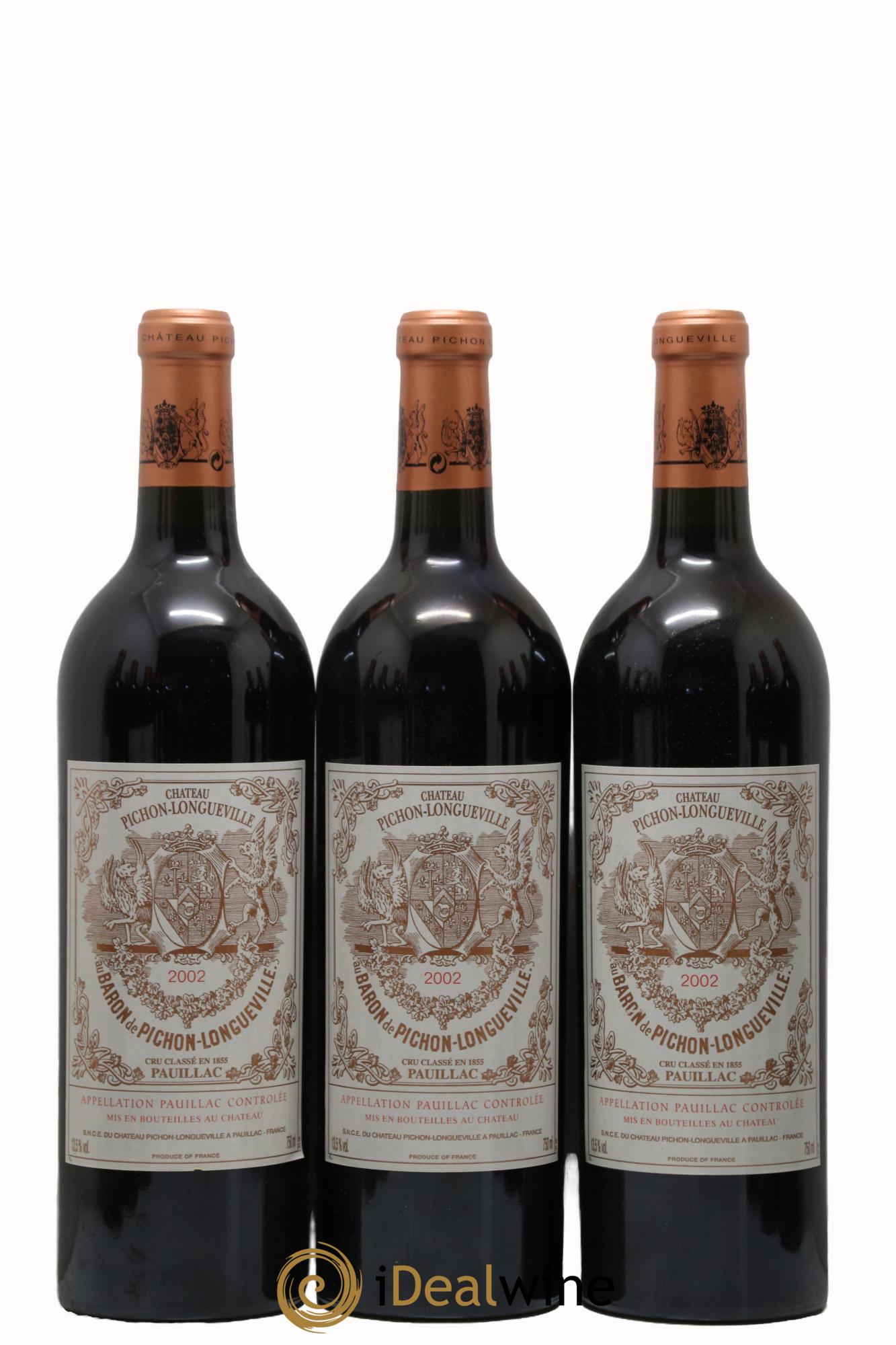 Pichon Longueville Baron 2ème Grand Cru Classé 2002 - Lot de 12 bouteilles - 1