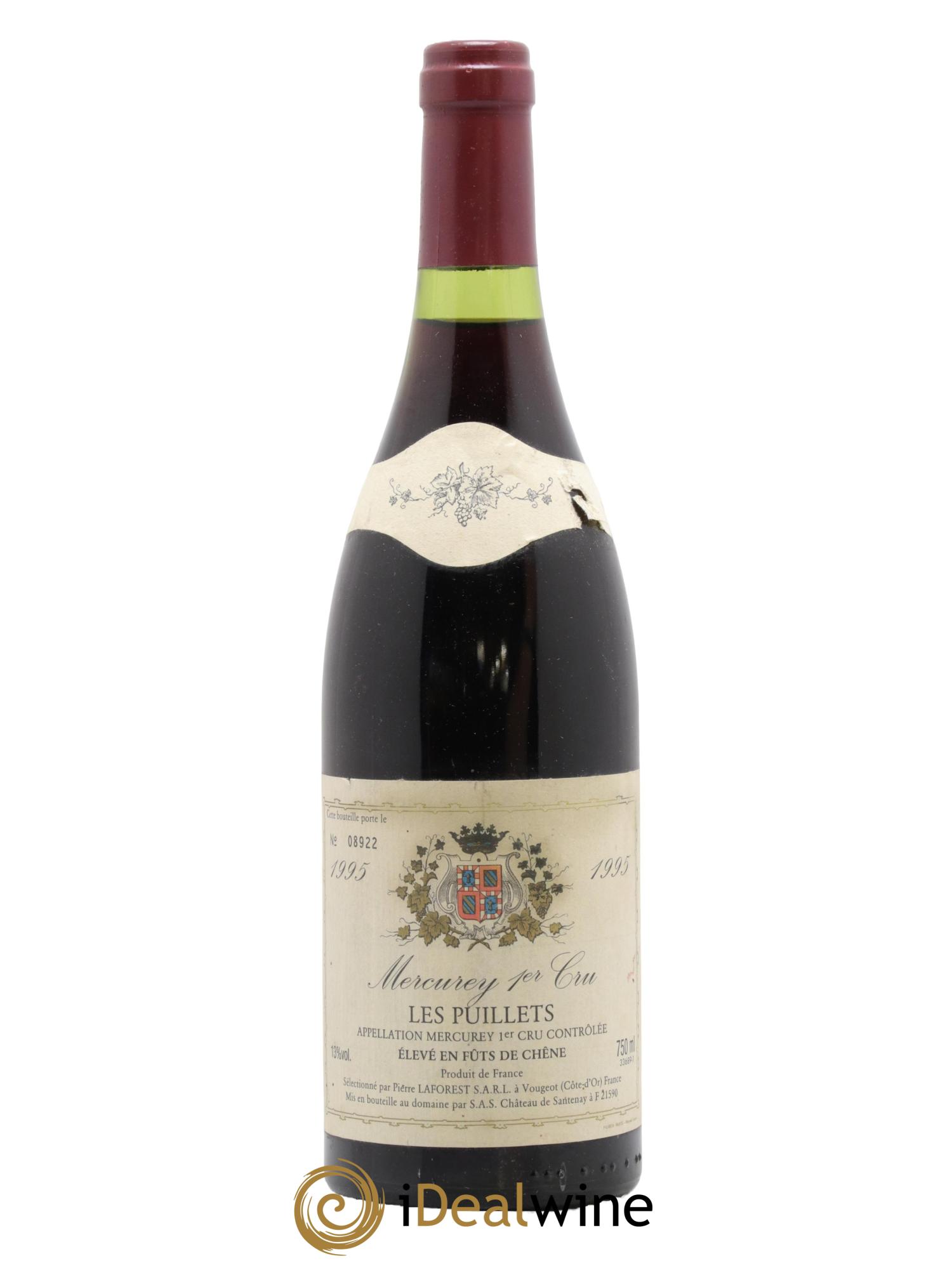 Mercurey 1er Cru Les Puillets Pierre Laforest 1995 - Lot de 1 bouteille - 0