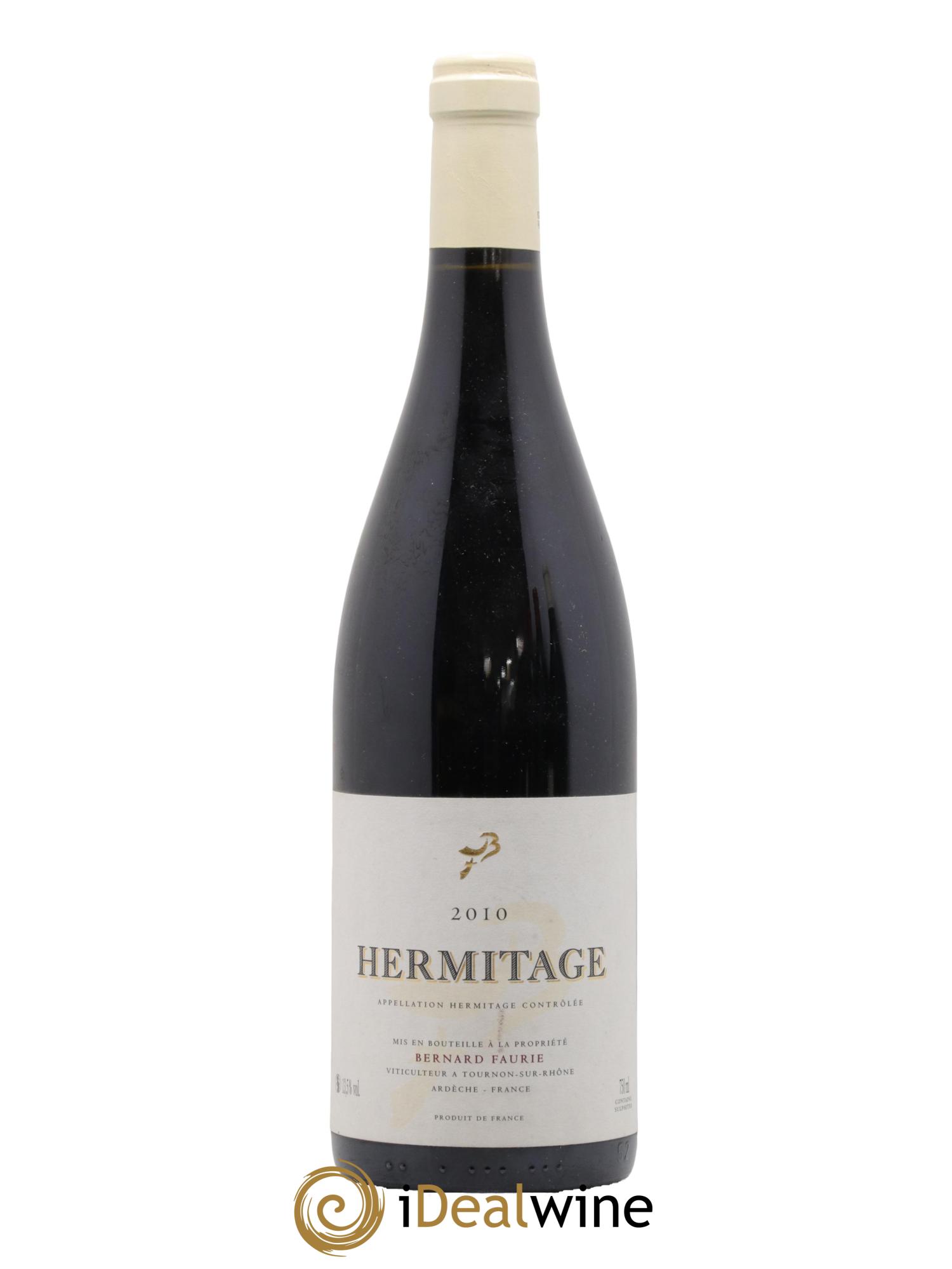 Hermitage Greffieux Bessards (capsule blanche) Bernard Faurie 2010 - Lot de 1 bouteille - 0