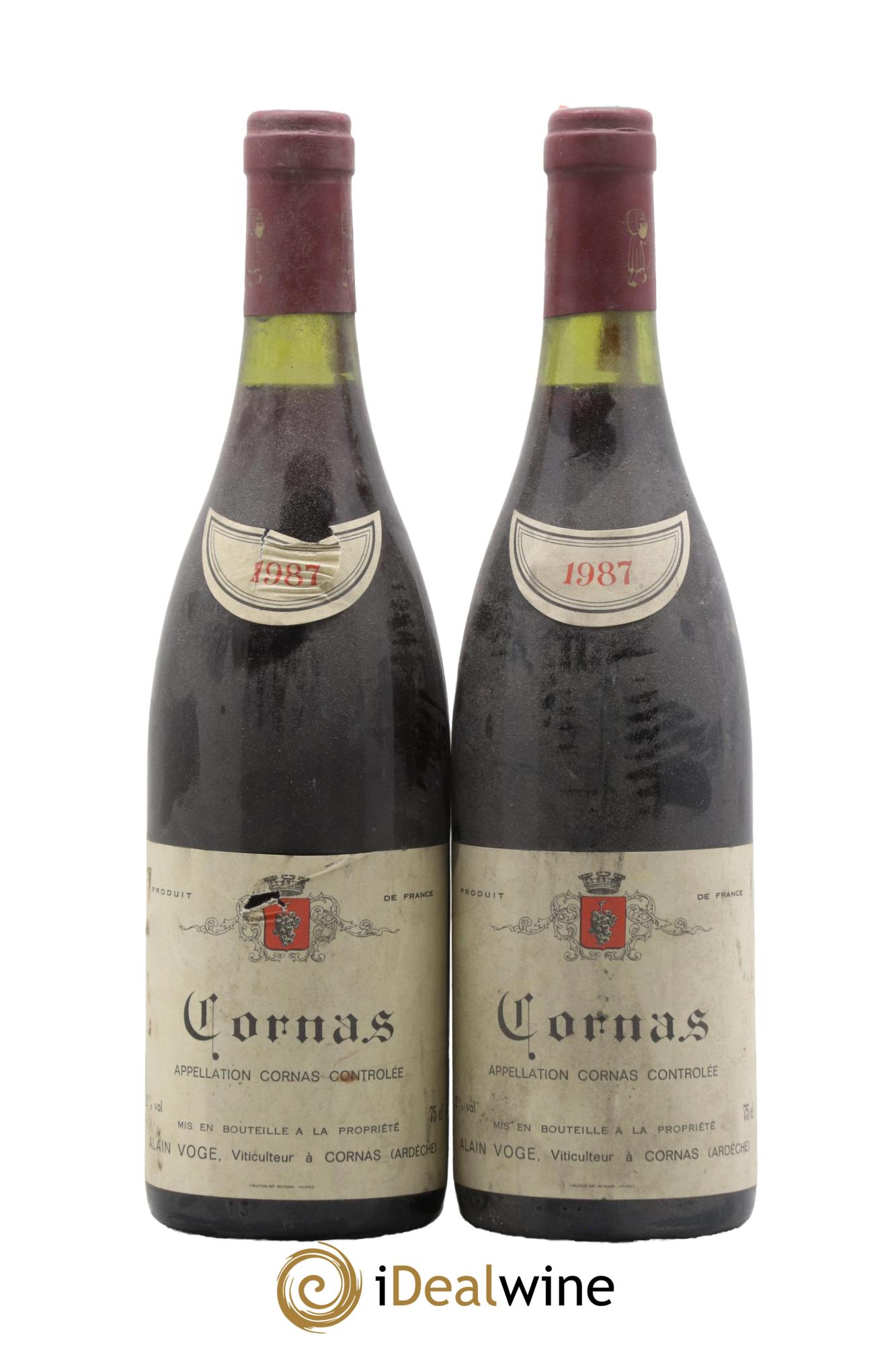 Cornas Domaine Alain Voge 1987 - Lot of 2 bottles - 0