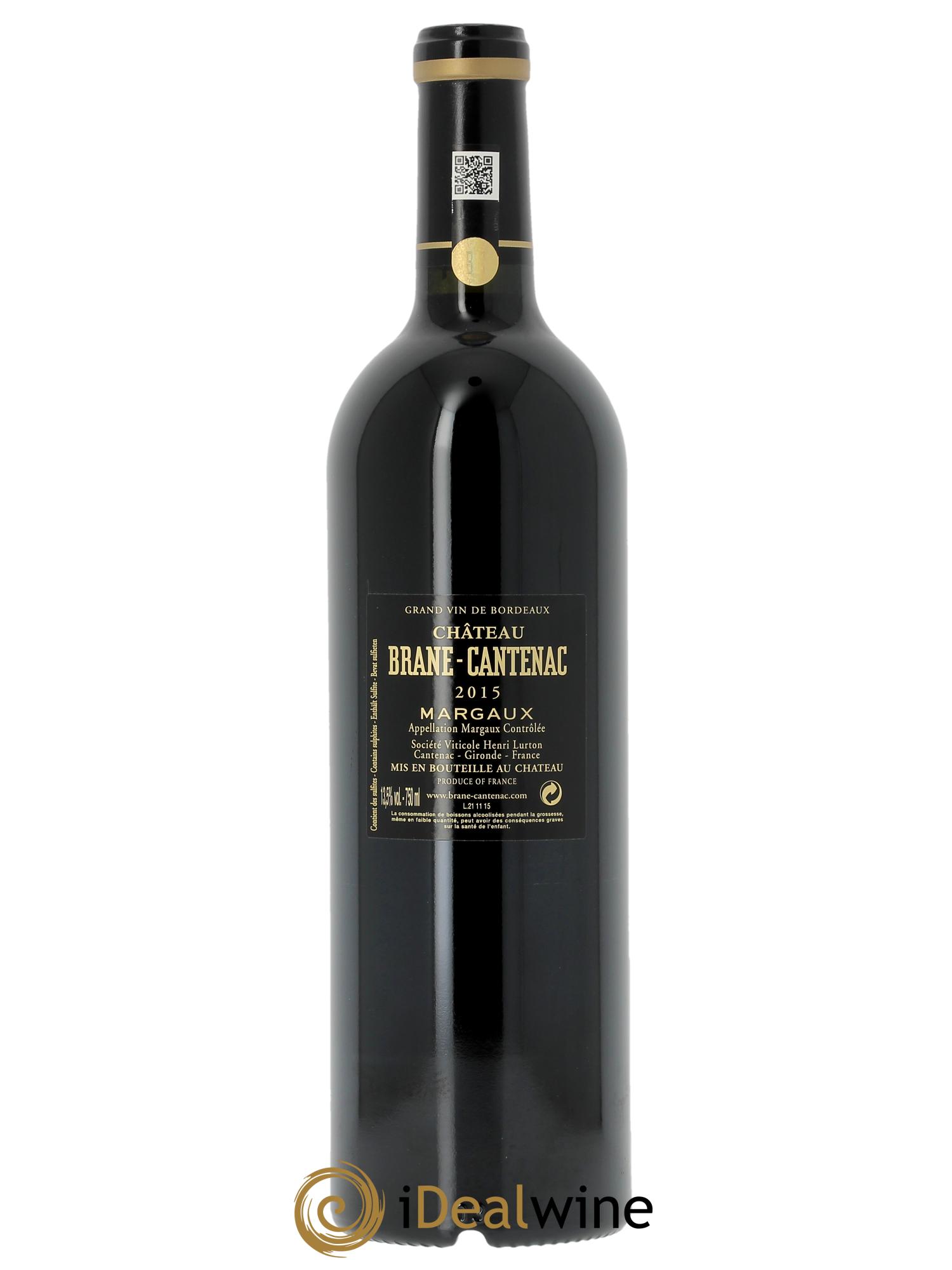 Château Brane Cantenac 2ème Grand Cru Classé (CBO à partir de 3 bts) 2015 - Lot de 1 bouteille - 1