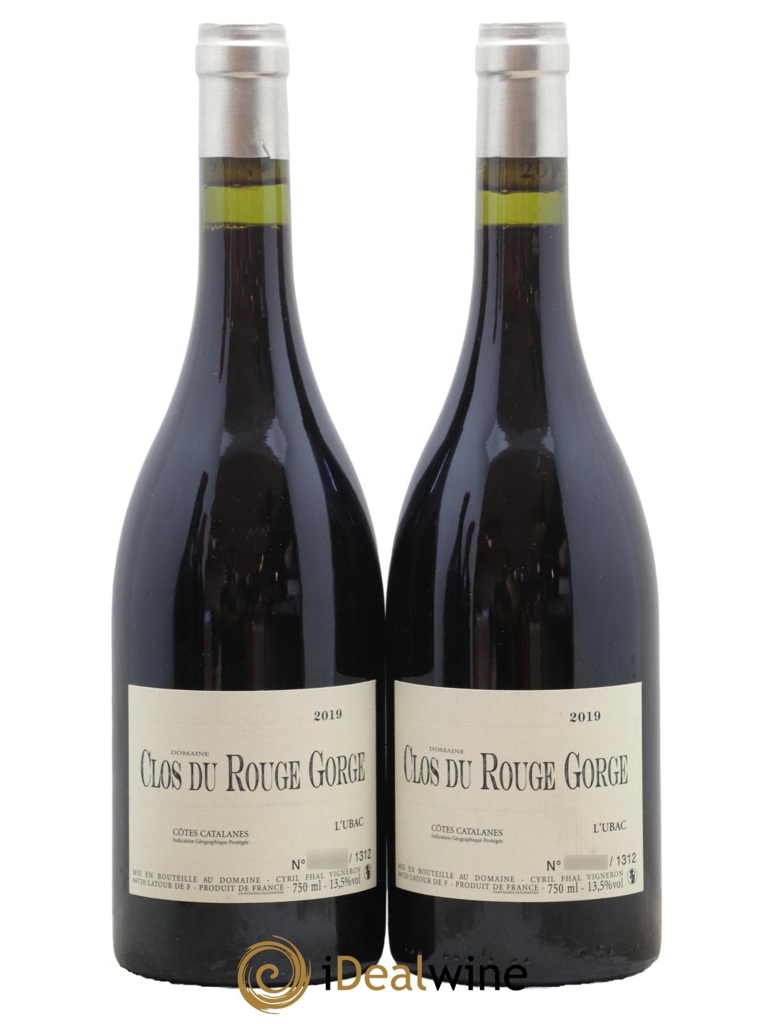 Côtes Catalanes Clos du Rouge Gorge L'Ubac Cyril Fhal 2019 - Posten von 2 Flaschen - 0