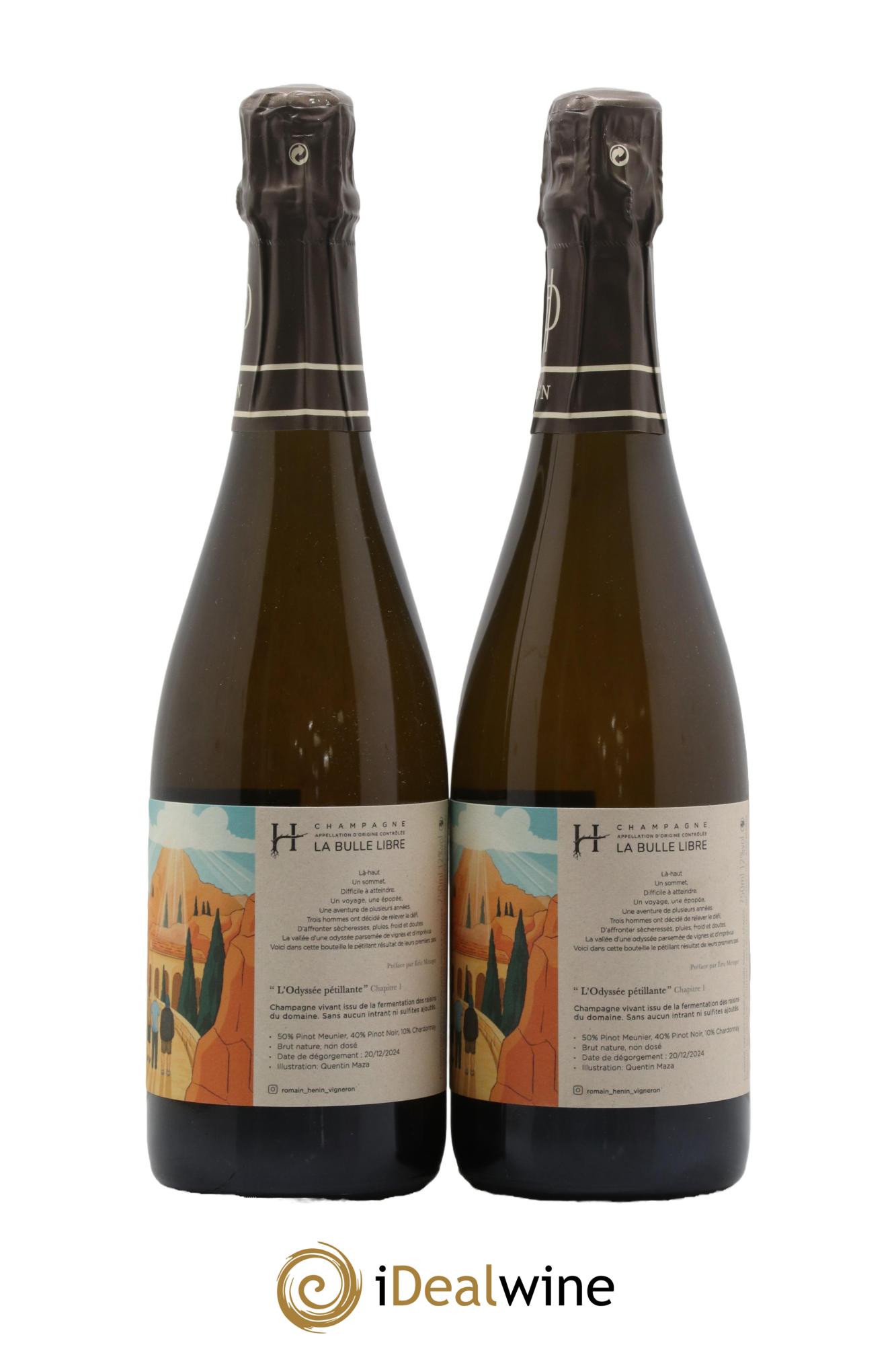 L'Odyssée Pétillante Chapitre 1 (Pascal Henin) Romain Henin  - Lot de 2 bouteilles - 0