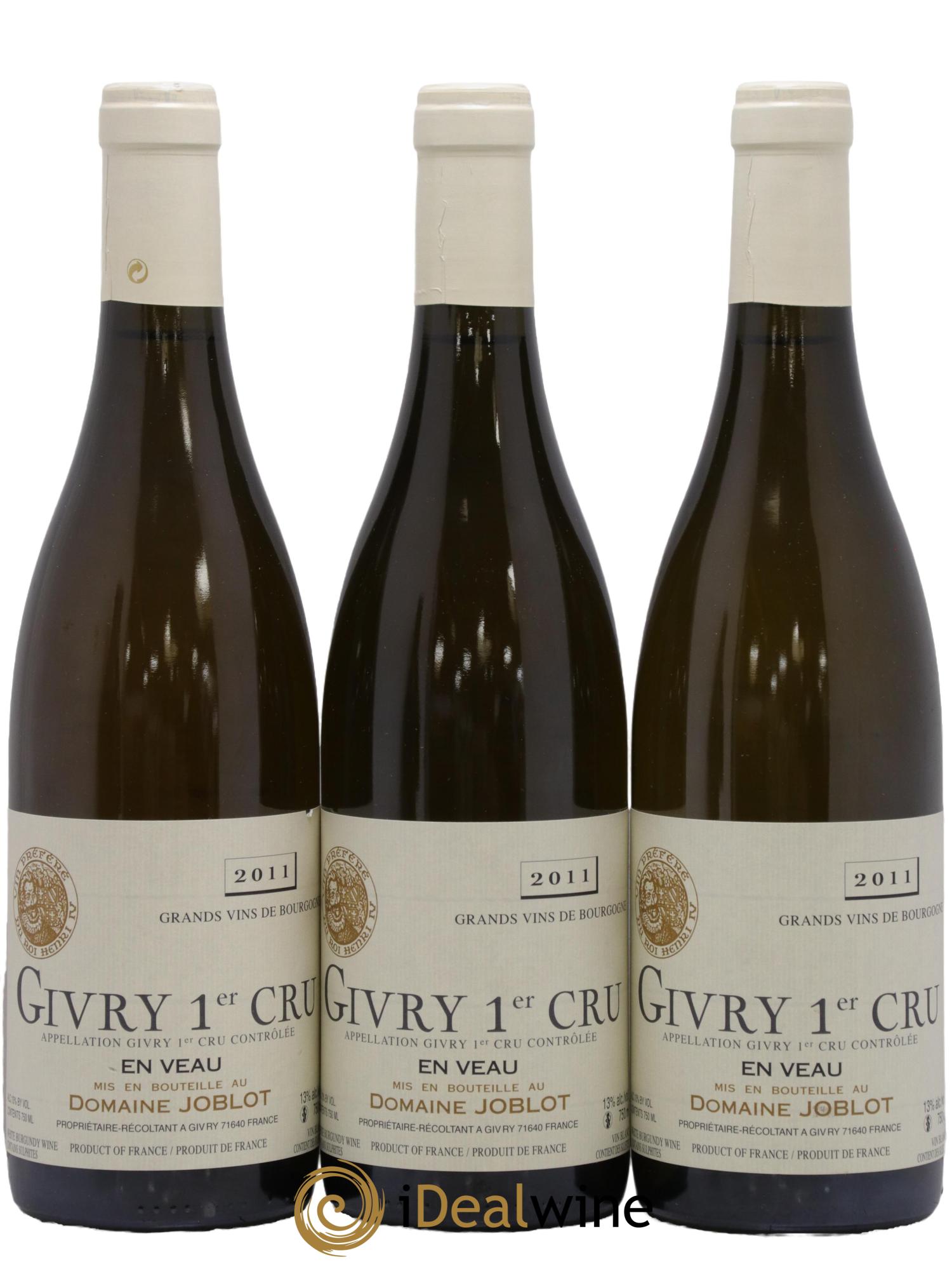 Givry 1er Cru En Veau Joblot (Domaine)  2011 - Lot of 3 bottles - 0