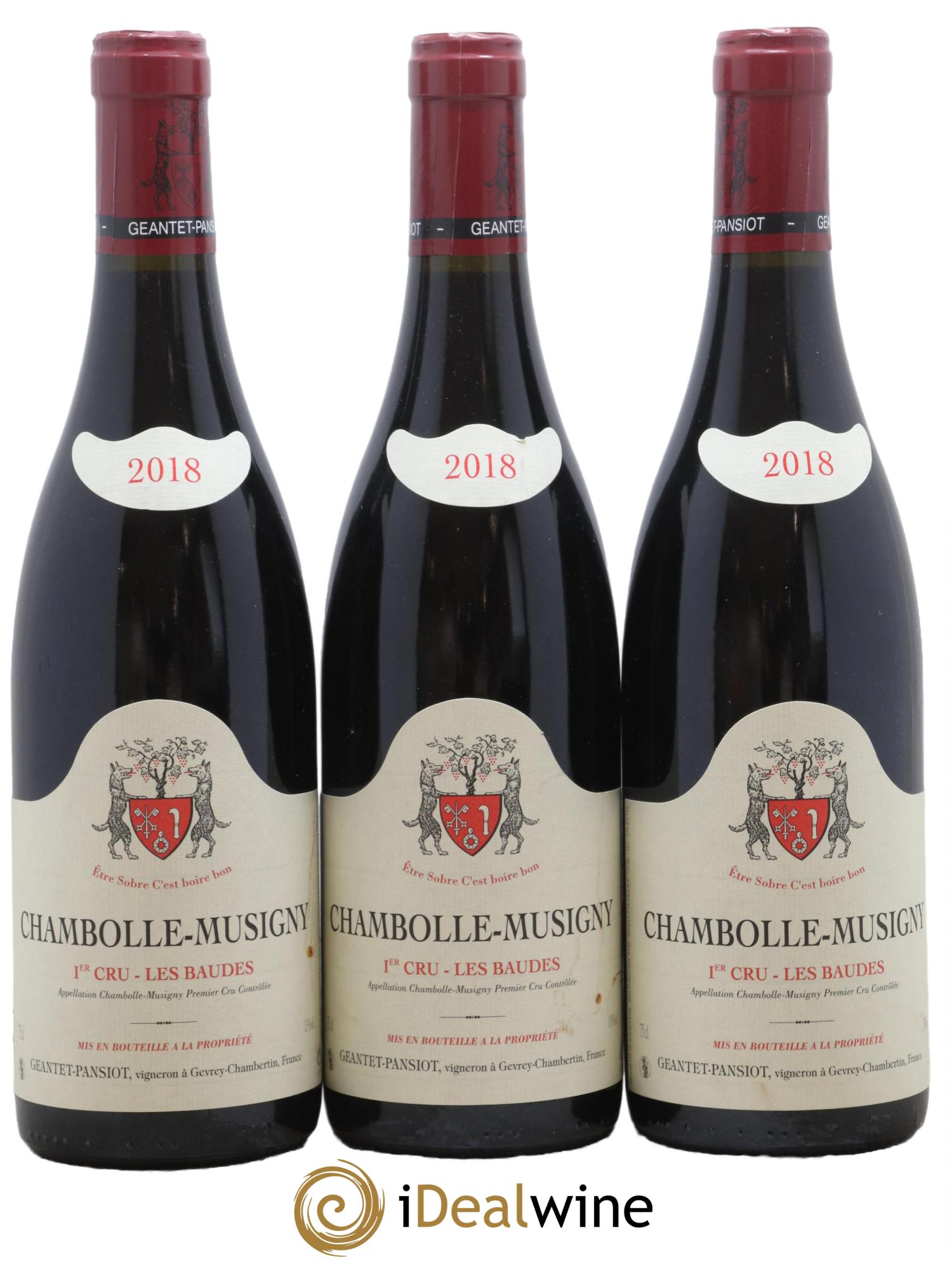 Chambolle-Musigny 1er Cru Les Baudes Geantet-Pansiot 2018 - Lot de 3 bouteilles - 0