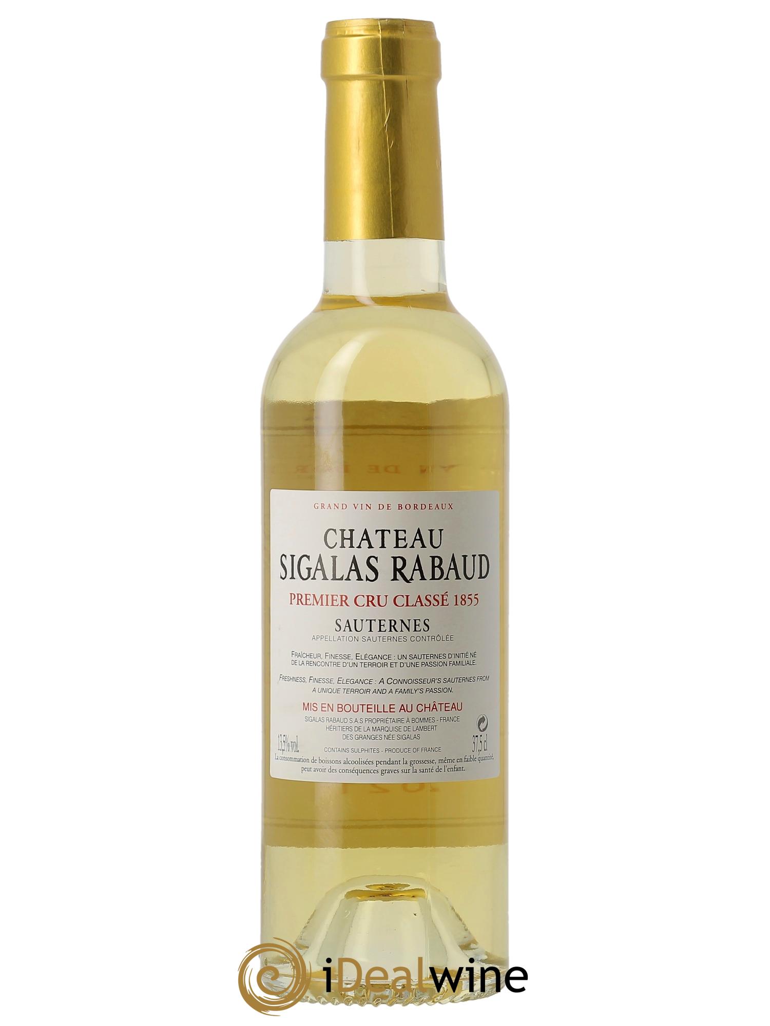 Château Sigalas Rabaud 1er Grand Cru Classé 2021 - Lot of 1 half-bottle - 1