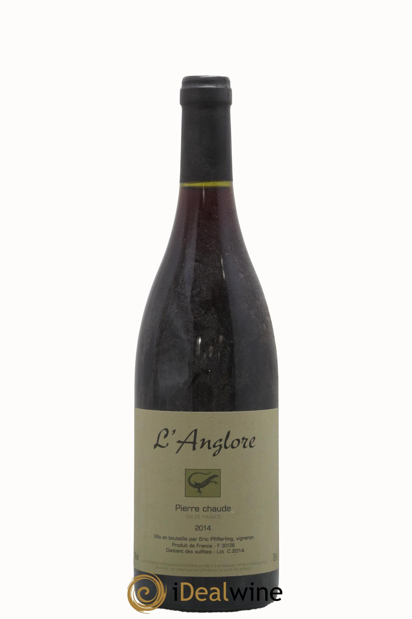 Vin de France Pierre chaude L'Anglore 2014 - Lot de 1 bouteille - 0
