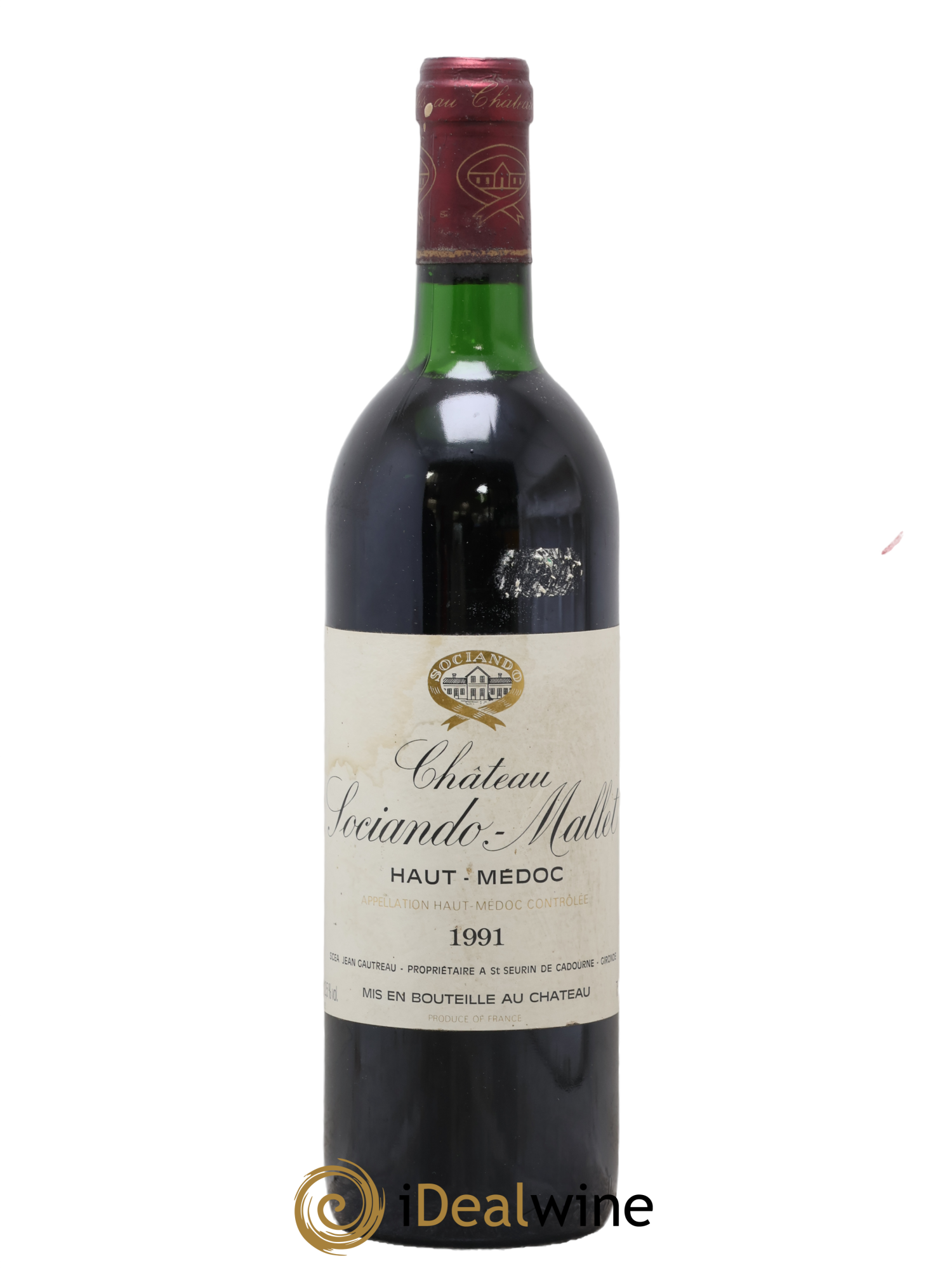 Château Sociando Mallet 1991 - Lot of 1 bottle - 0