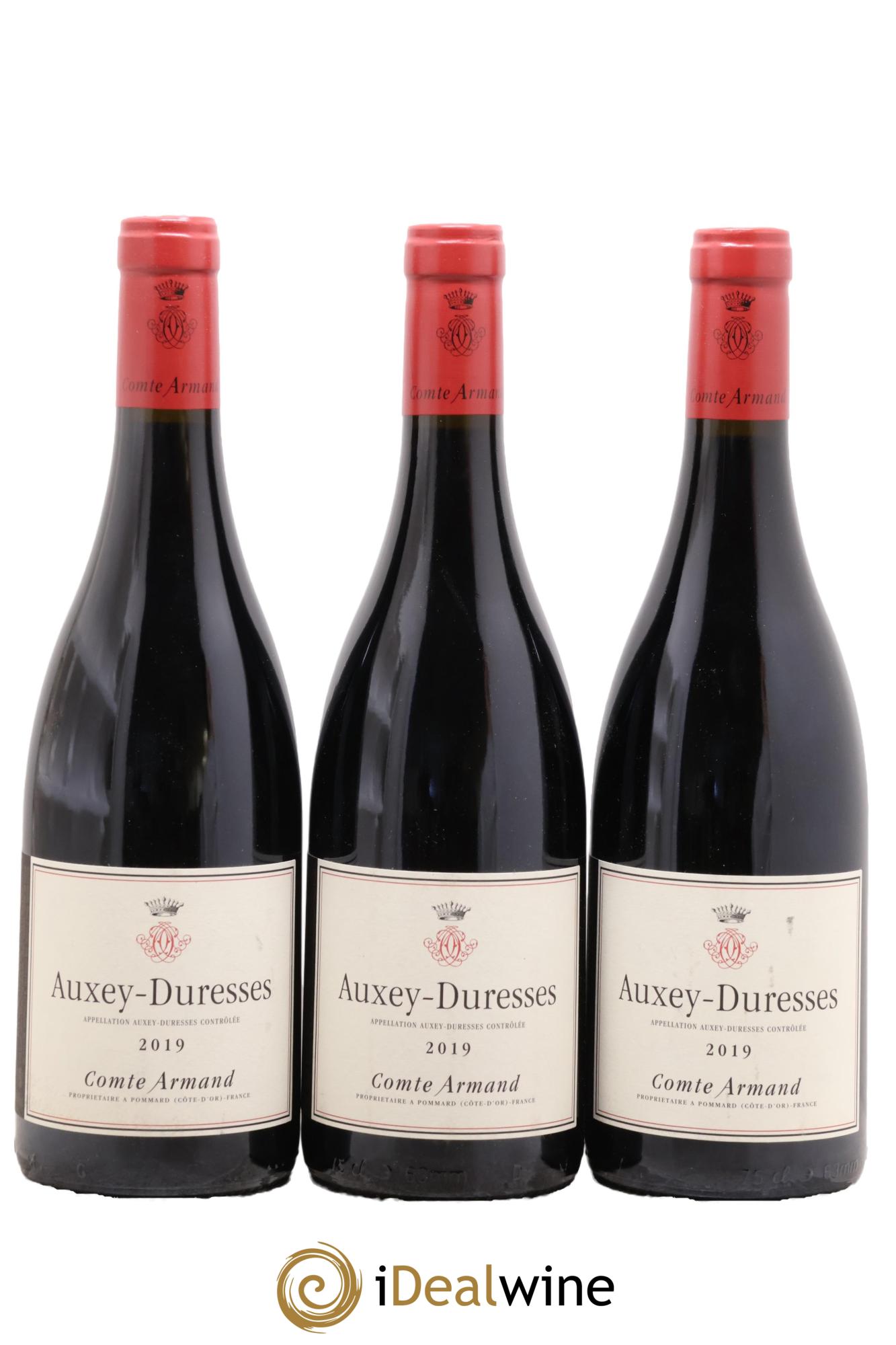 Auxey-Duresses Comte Armand 2019 - Lot of 3 bottles - 0