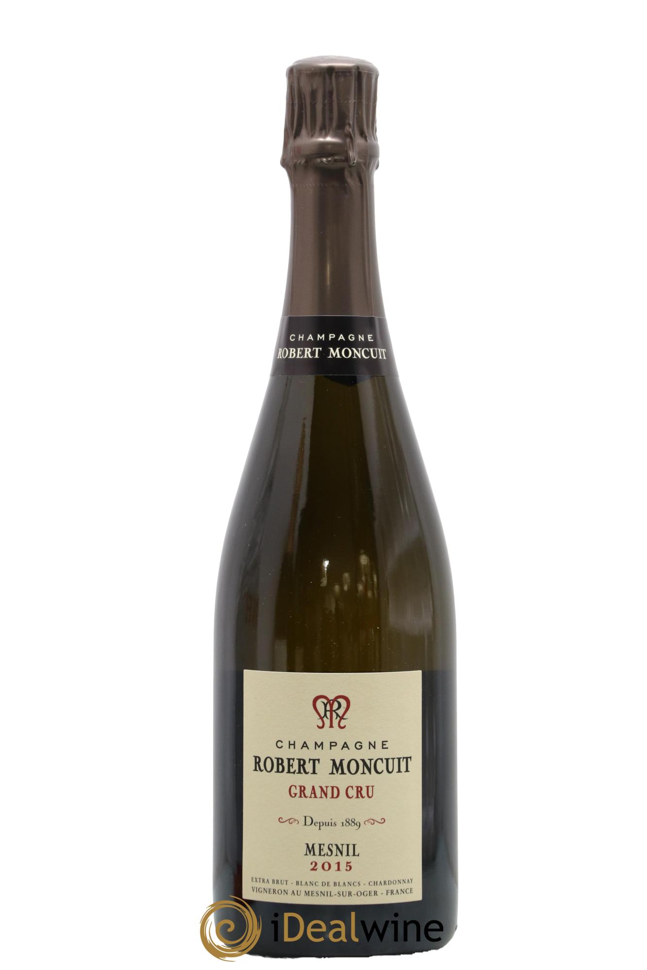 Champagne Mesnil Blanc de Blancs Grand Cru Extra-Brut Robert Moncuit 2015 - Lot de 1 bouteille - 0