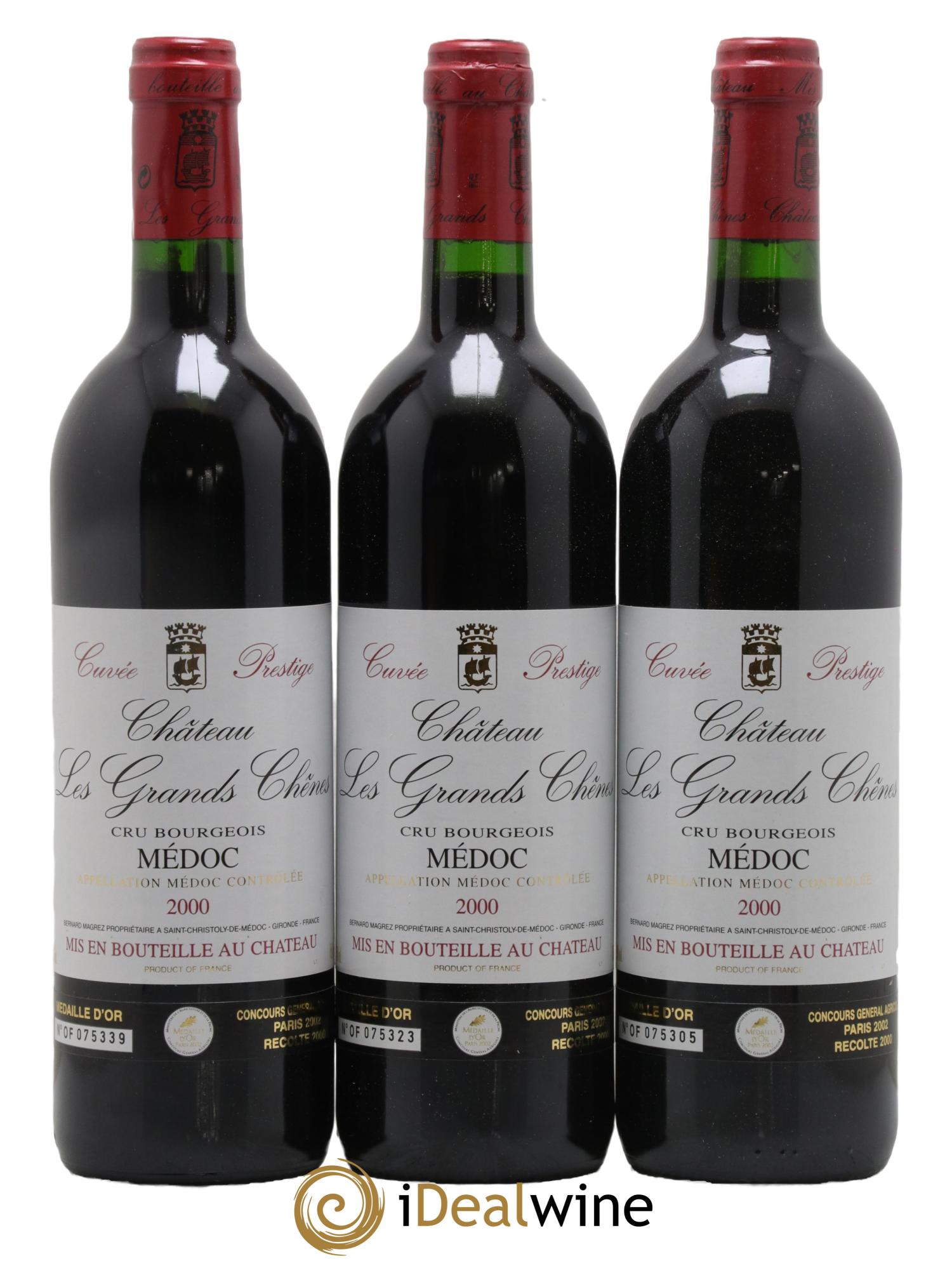 Château Les Grands Chênes Cuvée Prestige 2000 - Lot de 12 bouteilles - 2