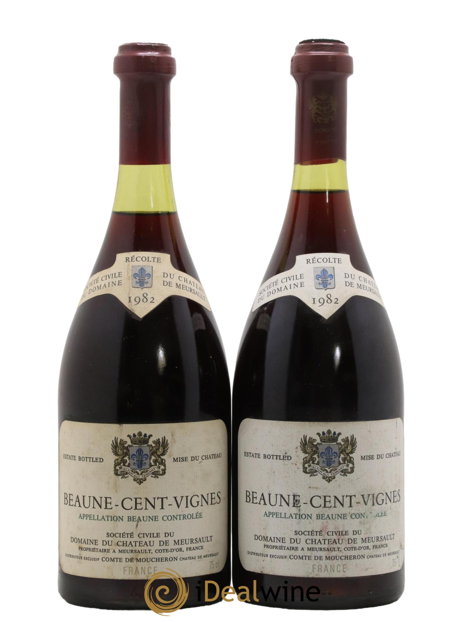 Beaune Cent Vignes Château De Meursault 1982 - Lot de 2 bouteilles - 0
