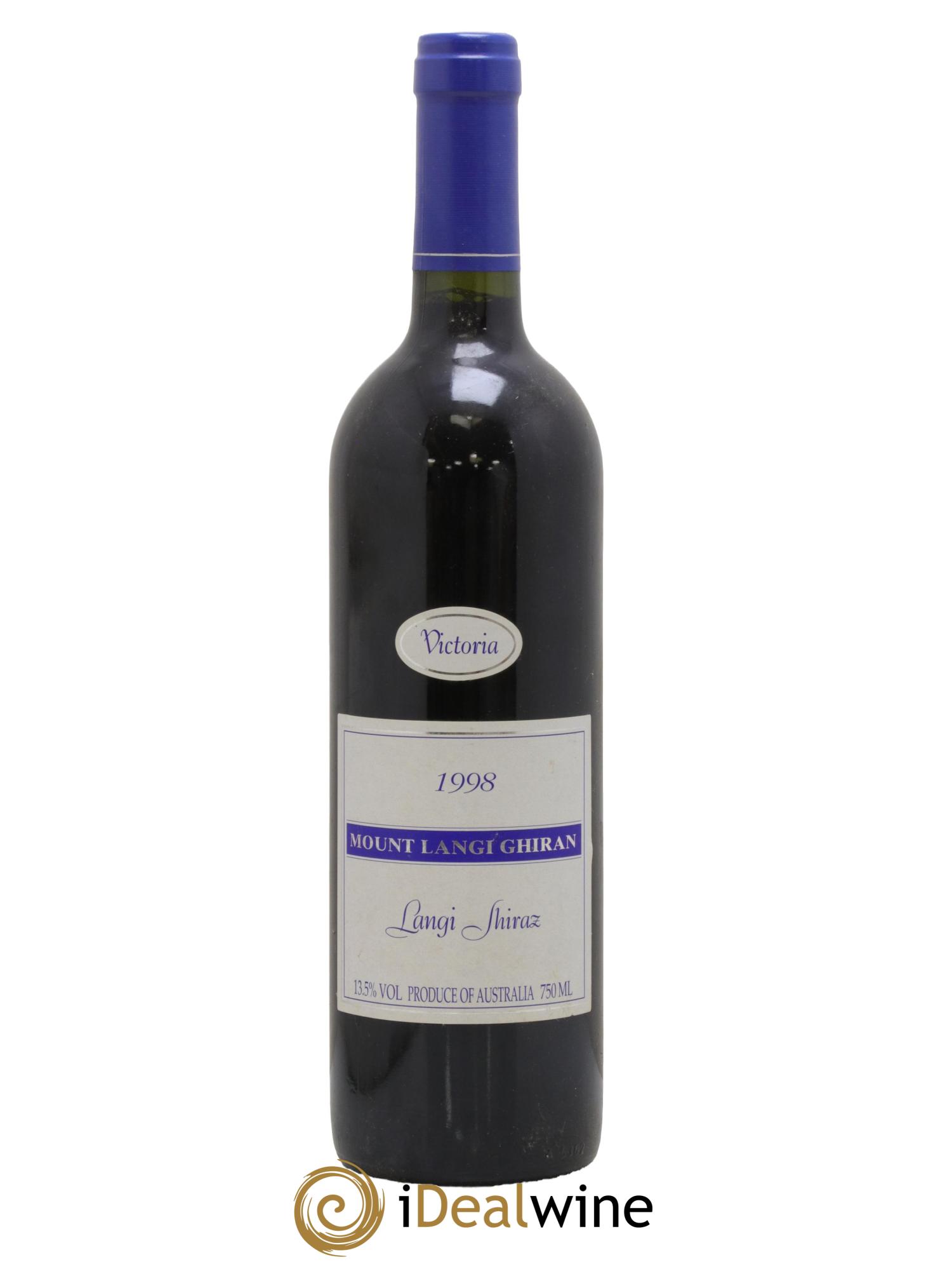 Grampians Mount Langi Ghiran Langi Shiraz 1998 - Lot de 1 bouteille - 0