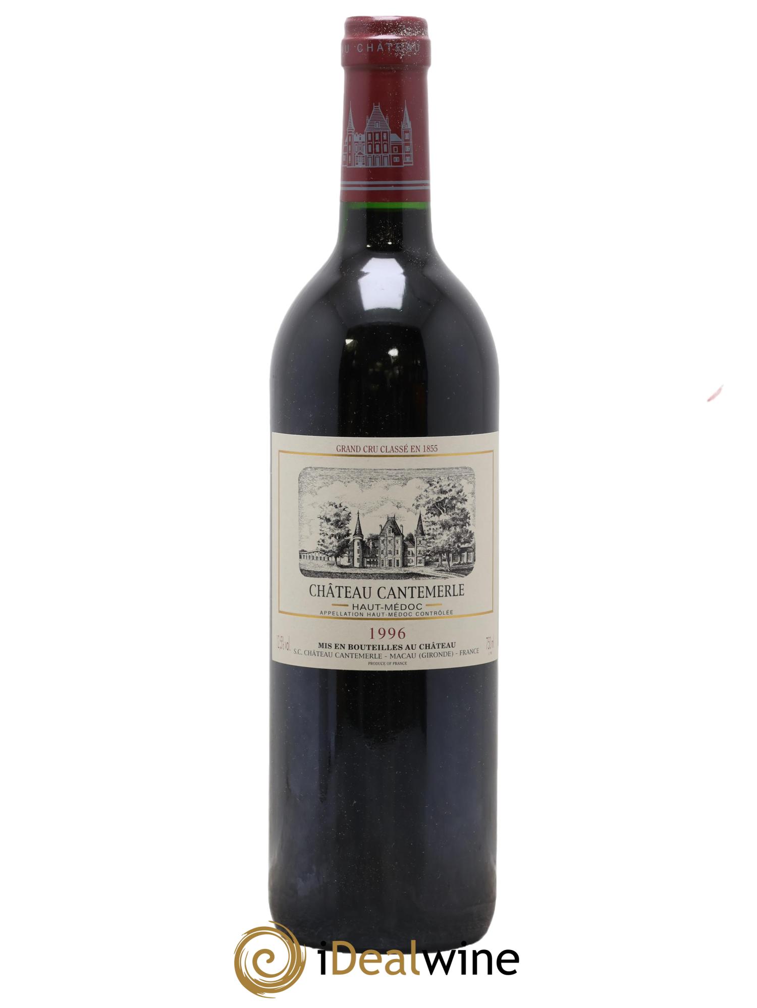 Château Cantemerle 5ème Grand Cru Classé 1996 - Lot de 1 bouteille - 0
